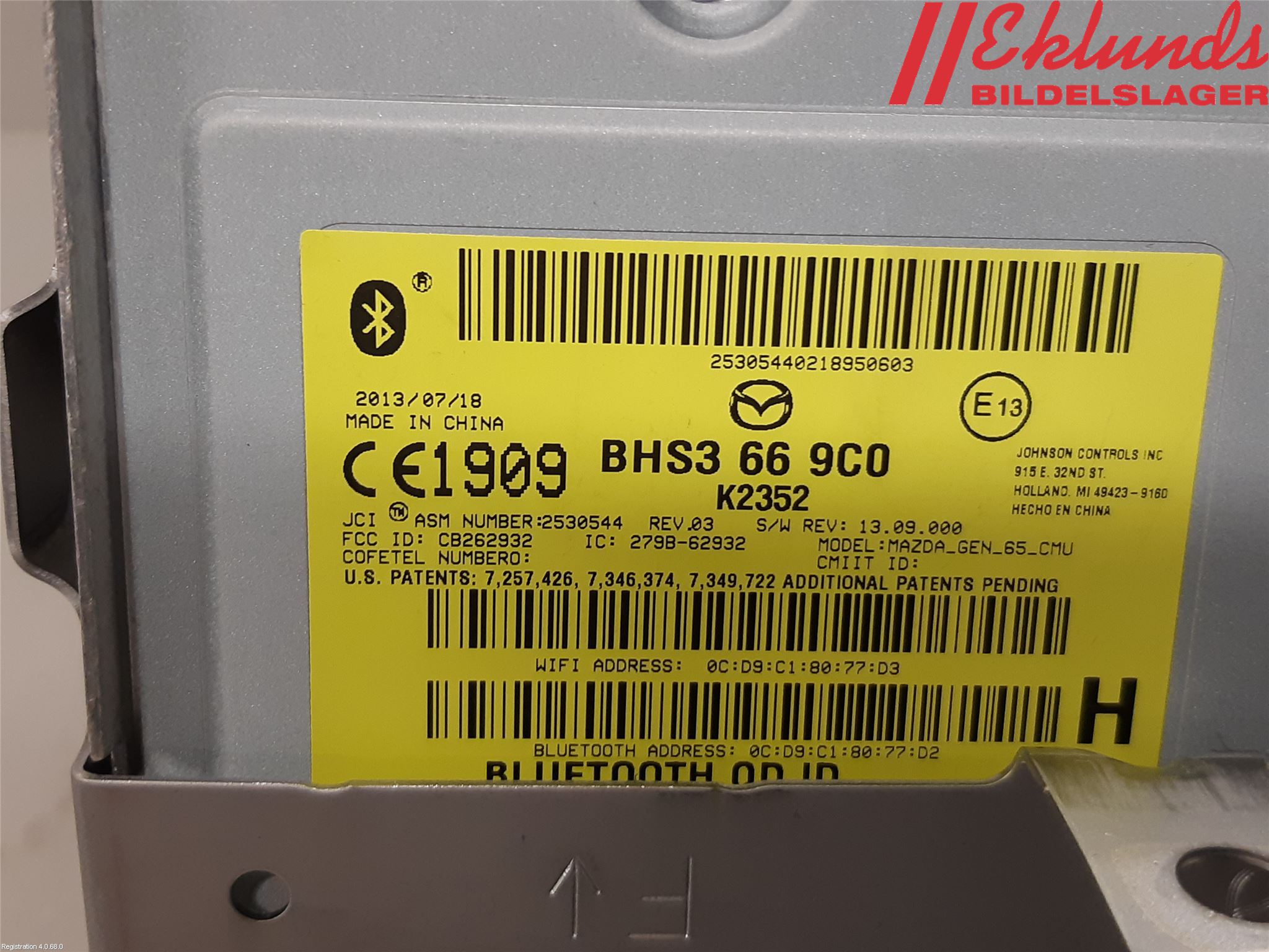 Mazda 3 III 14-19 Gps Navigator