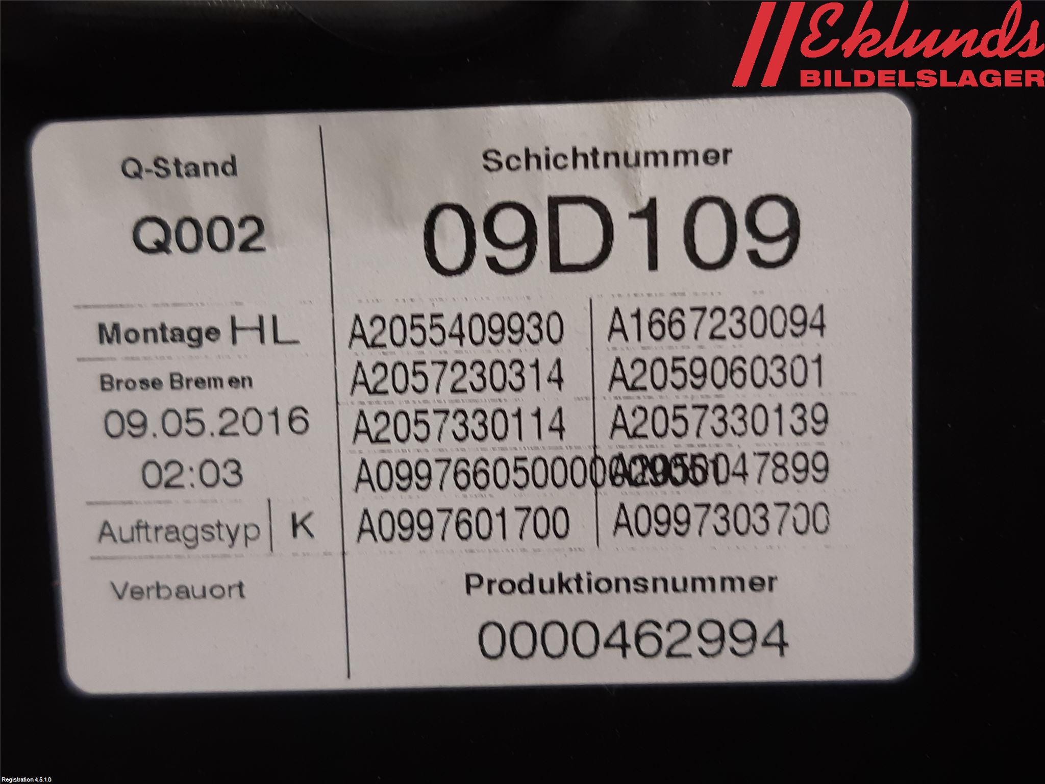 Mercedes-Benz MB C-KLASS (W205) 14-21 Fönsterhiss El Kompl