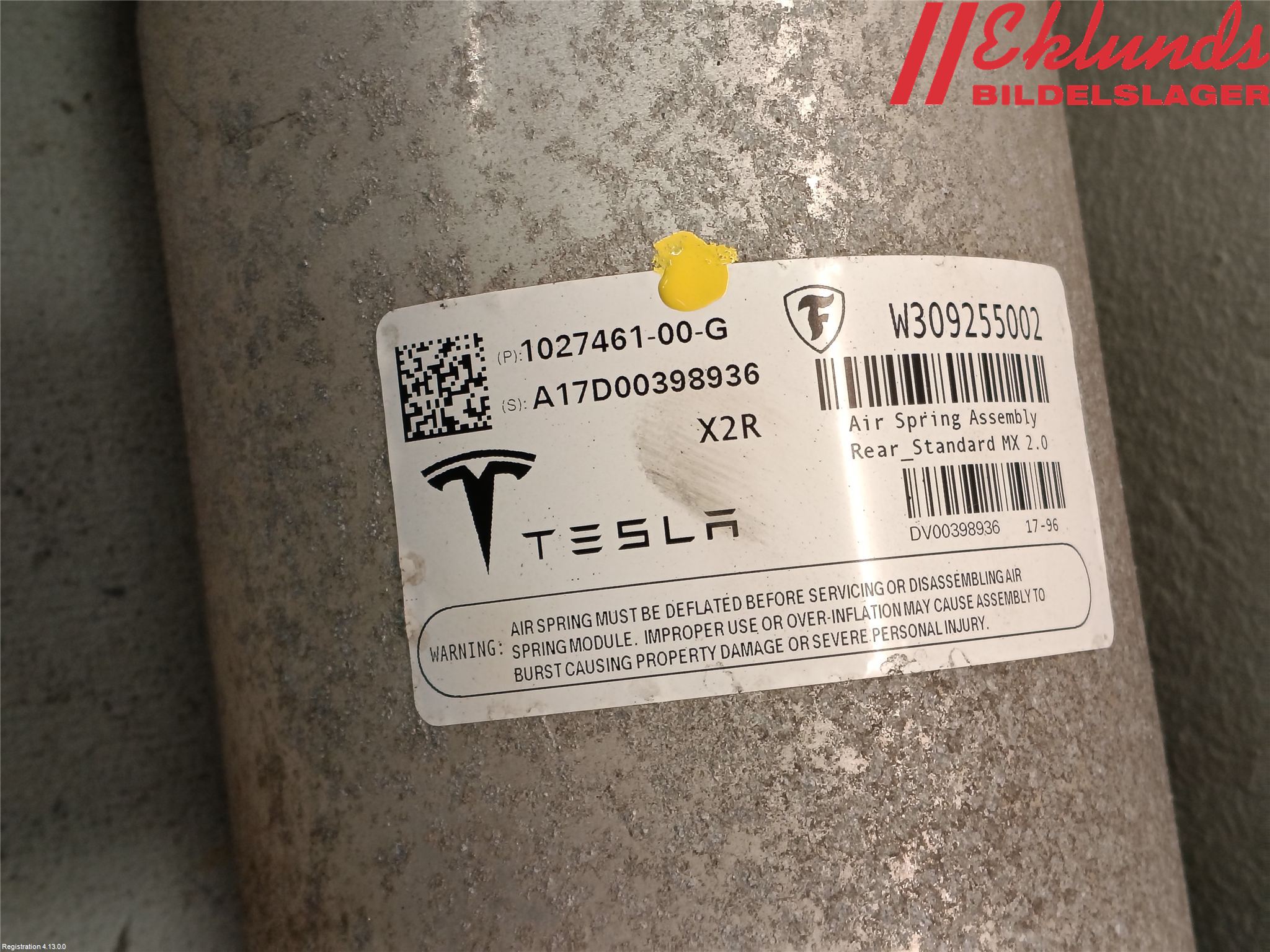 Tesla MODEL X 16- Fjäderben Bak Vänster