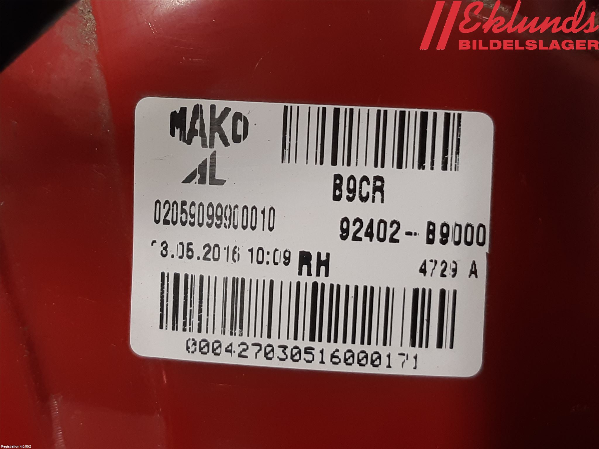 Hyundai i10 BA 14-16 Bakljus Höger