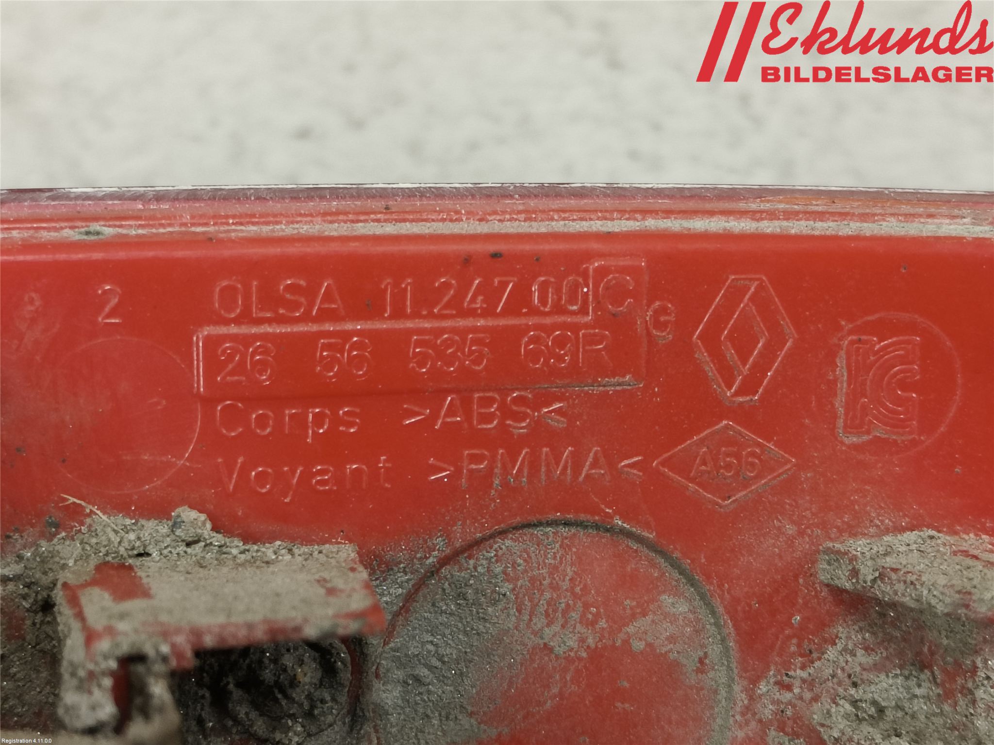 Renault MASTER III 15-20 Dimljus/Reflex Bak