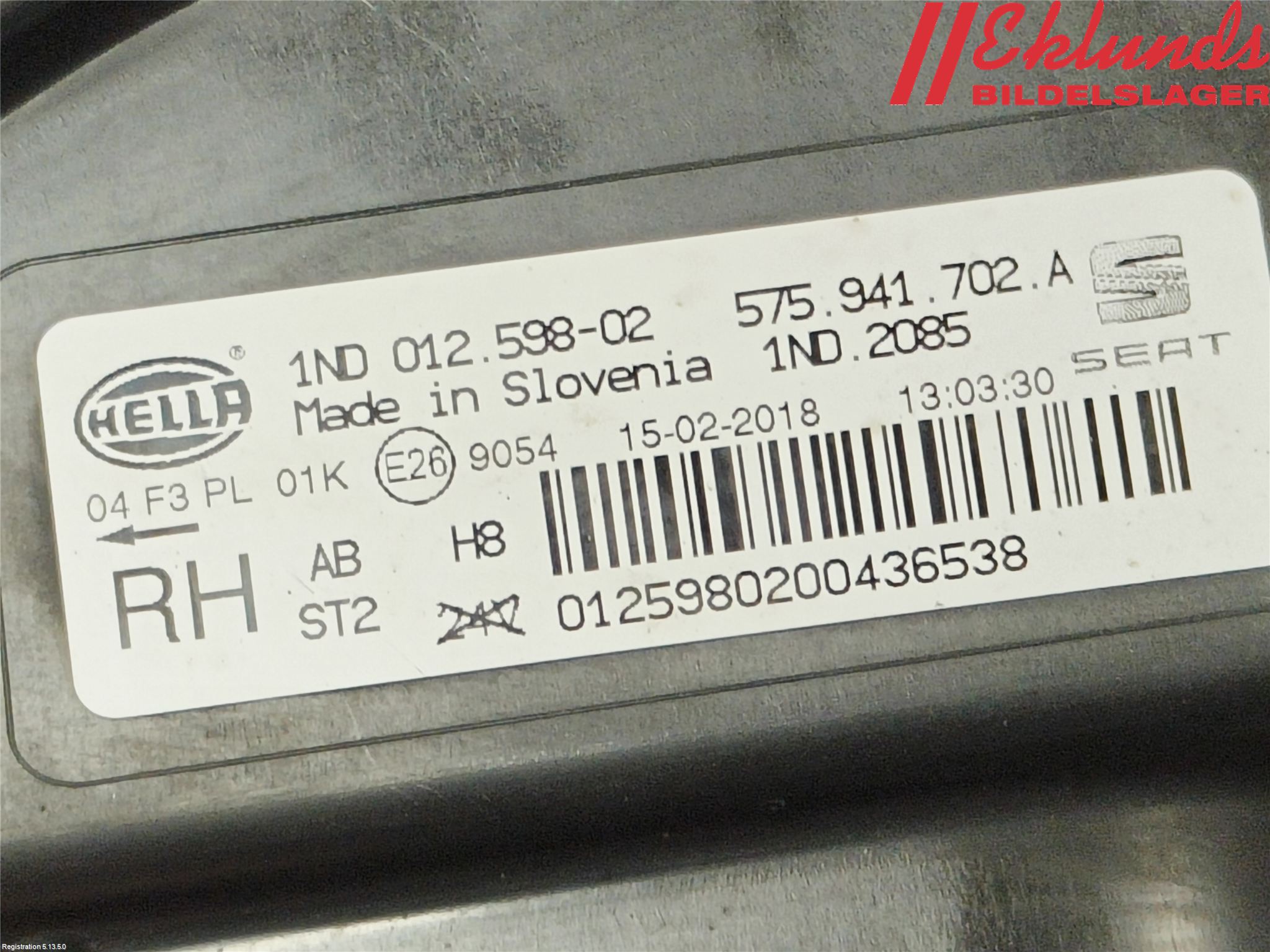 Seat LEON 13-20 Dimljus-Varselljus Fram