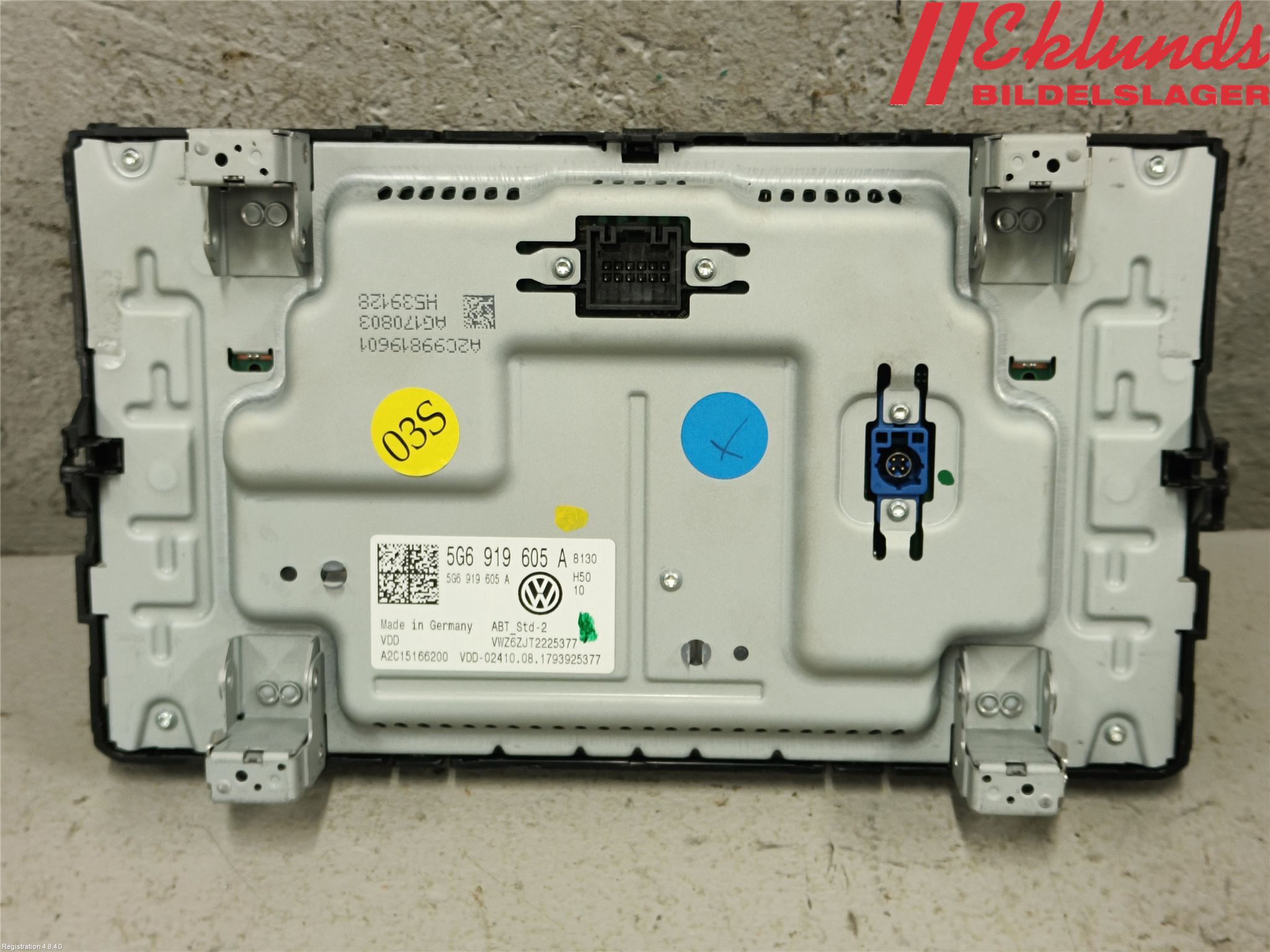 Volkswagen VW GOLF / E-GOLF VII 13-20 Multifunktionsdisplay