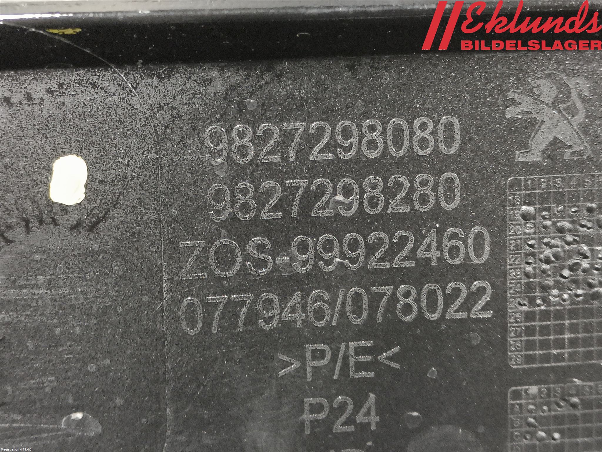 Peugeot 2008/E-2008 20- Stötfångardel Bak Hö