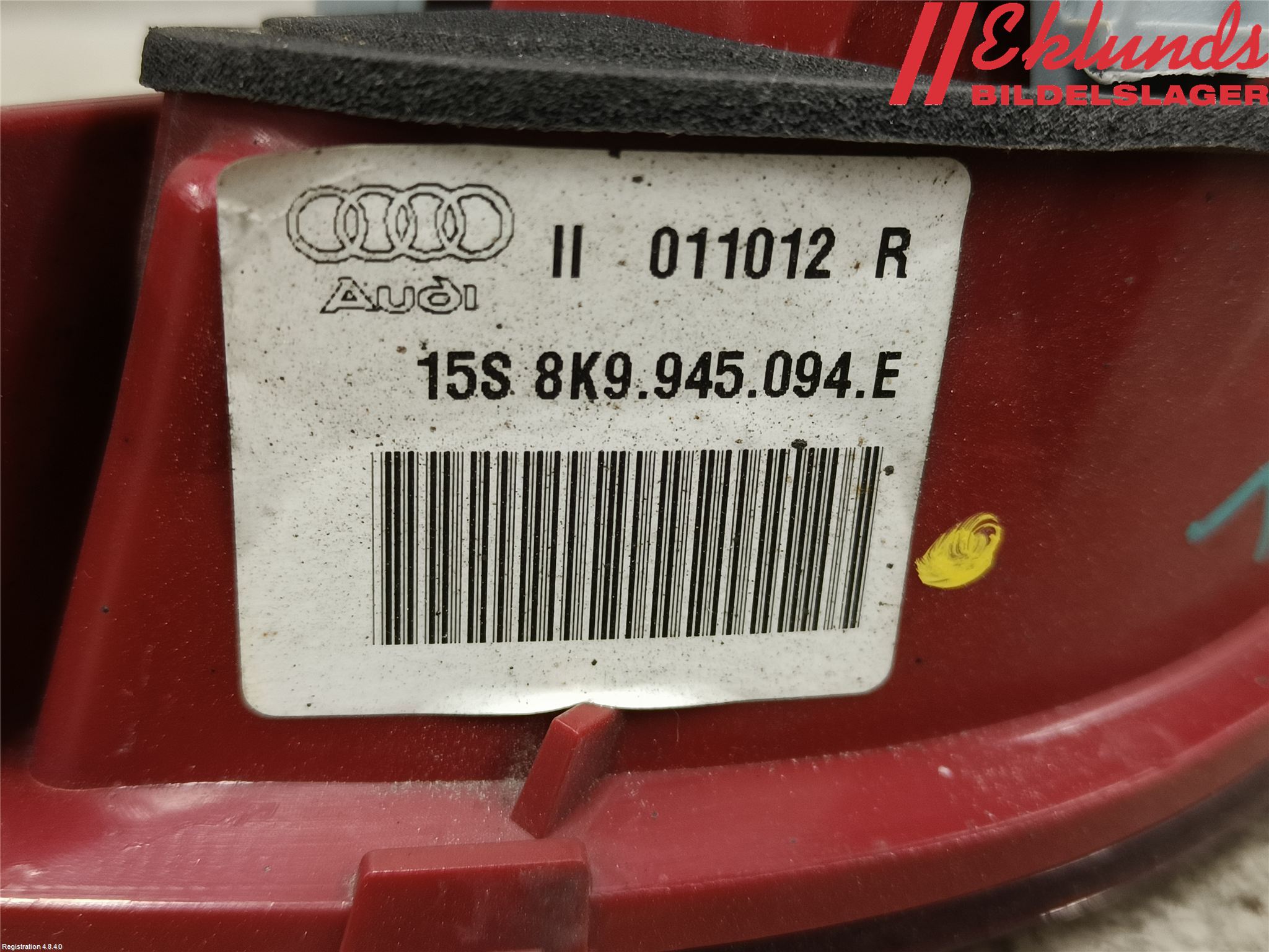 Audi A4 12-15 Bakljus Lucka Hö