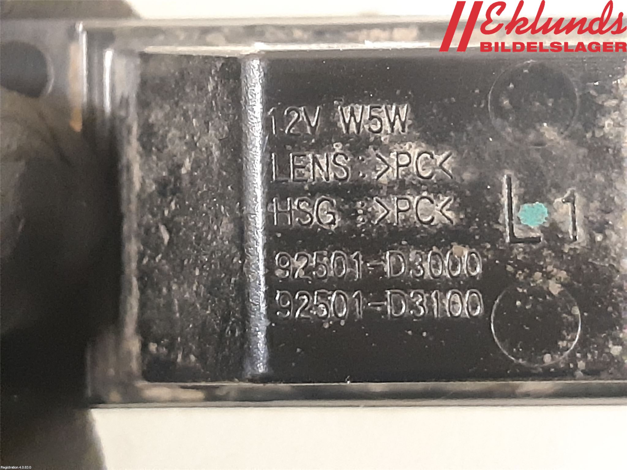 Hyundai TUCSON 05- Skylt Belysning