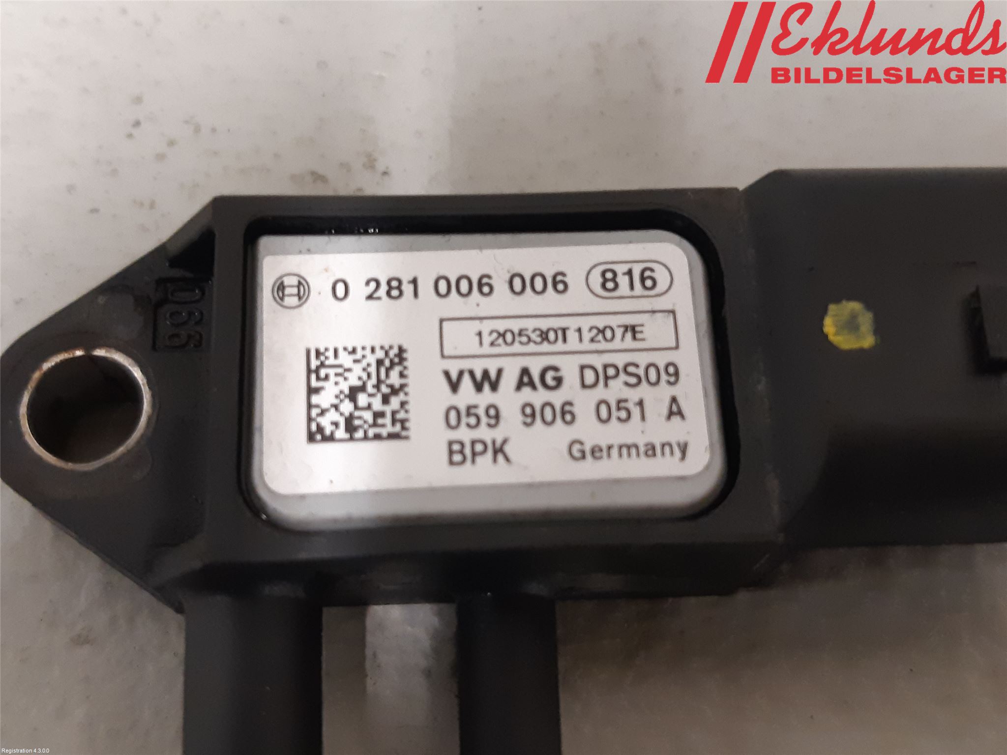 Volkswagen VW TOUAREG 7P 11-18 Givare Temp-Tryck Avgas