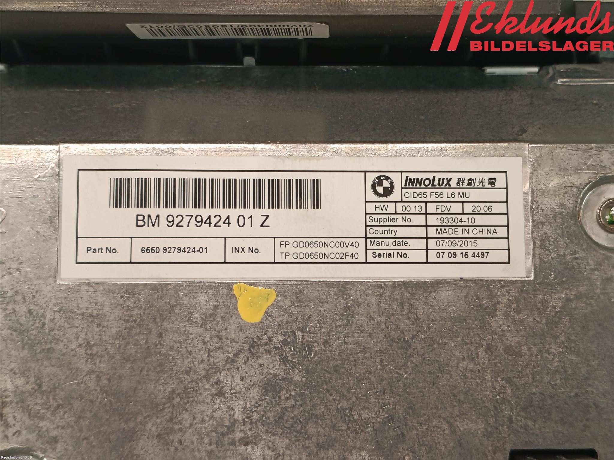 Mini ONE/COOPER 3DR F56 14-24 Cd Radio - Multimediapanel