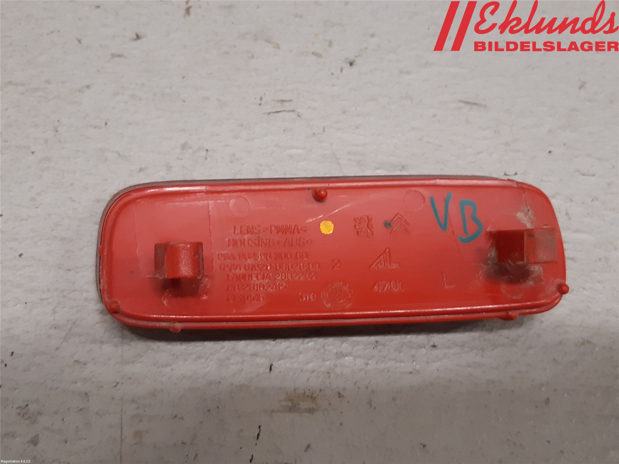 Peugeot EXPERT 07-14 Dimljus/Reflex Bak