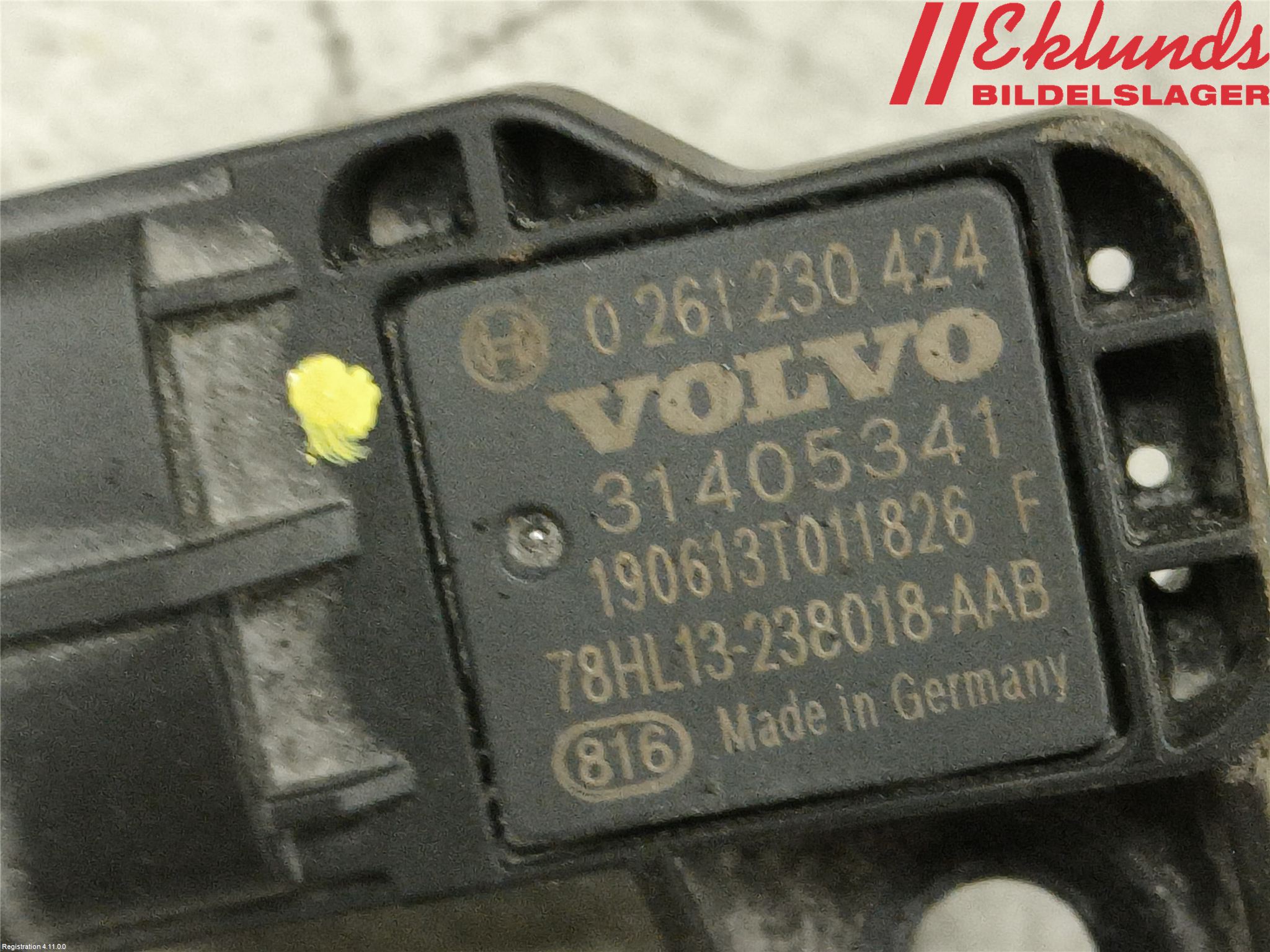 Volvo V60 19- Givare Laddluftstryck