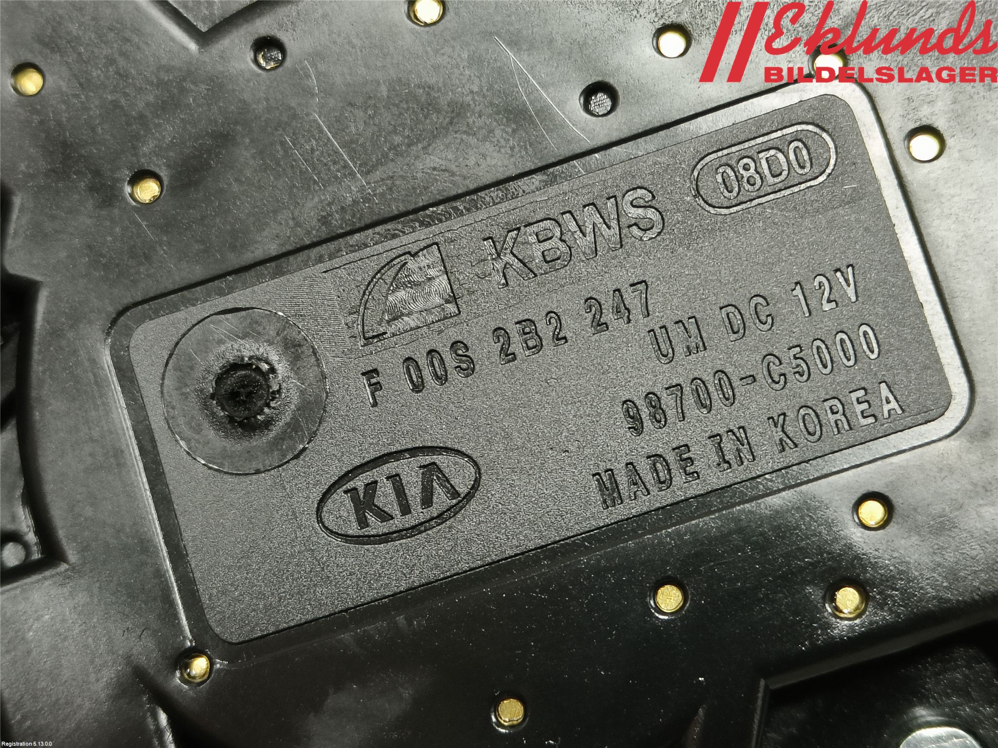 Kia SORENTO 15-20 Torkarmotor Baklucka