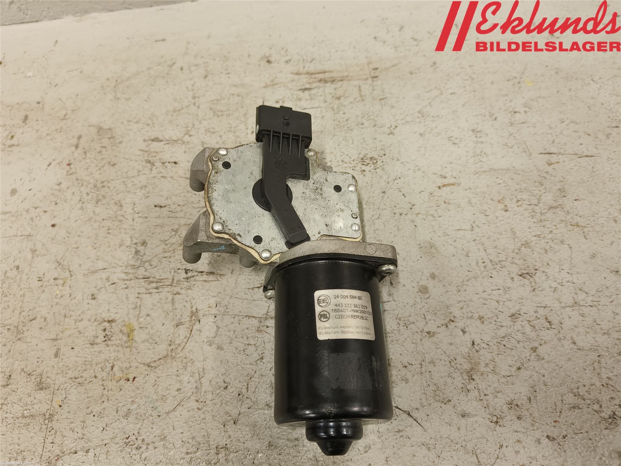 Peugeot EXPERT 15-16 Torkarmotor Vindruta