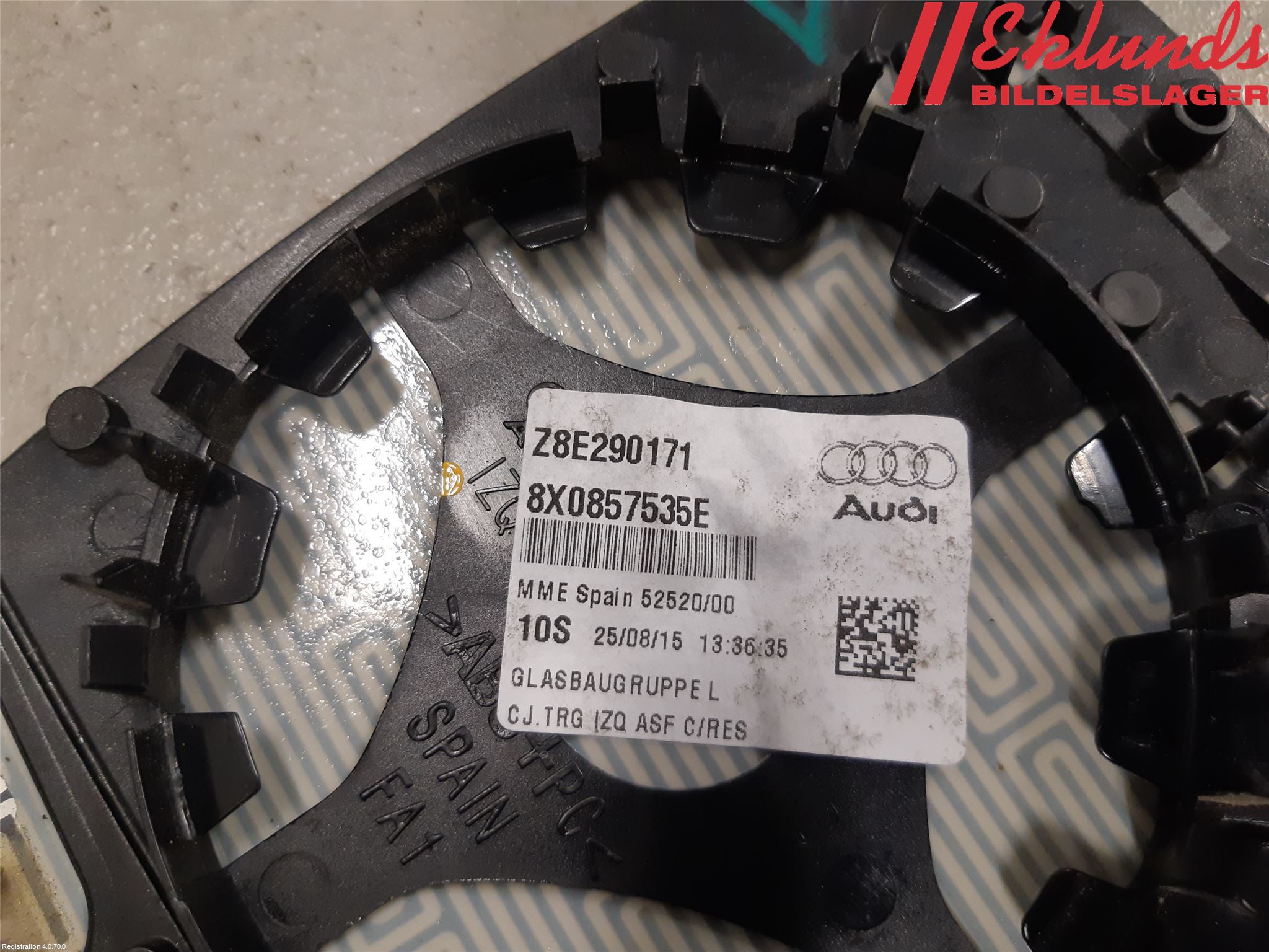 Audi A1/S1 11-18 Spegelglas Vä