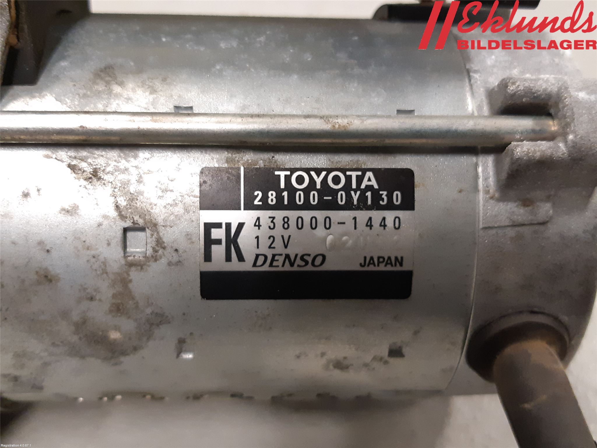Toyota YARIS XP130 15-20 Startmotor