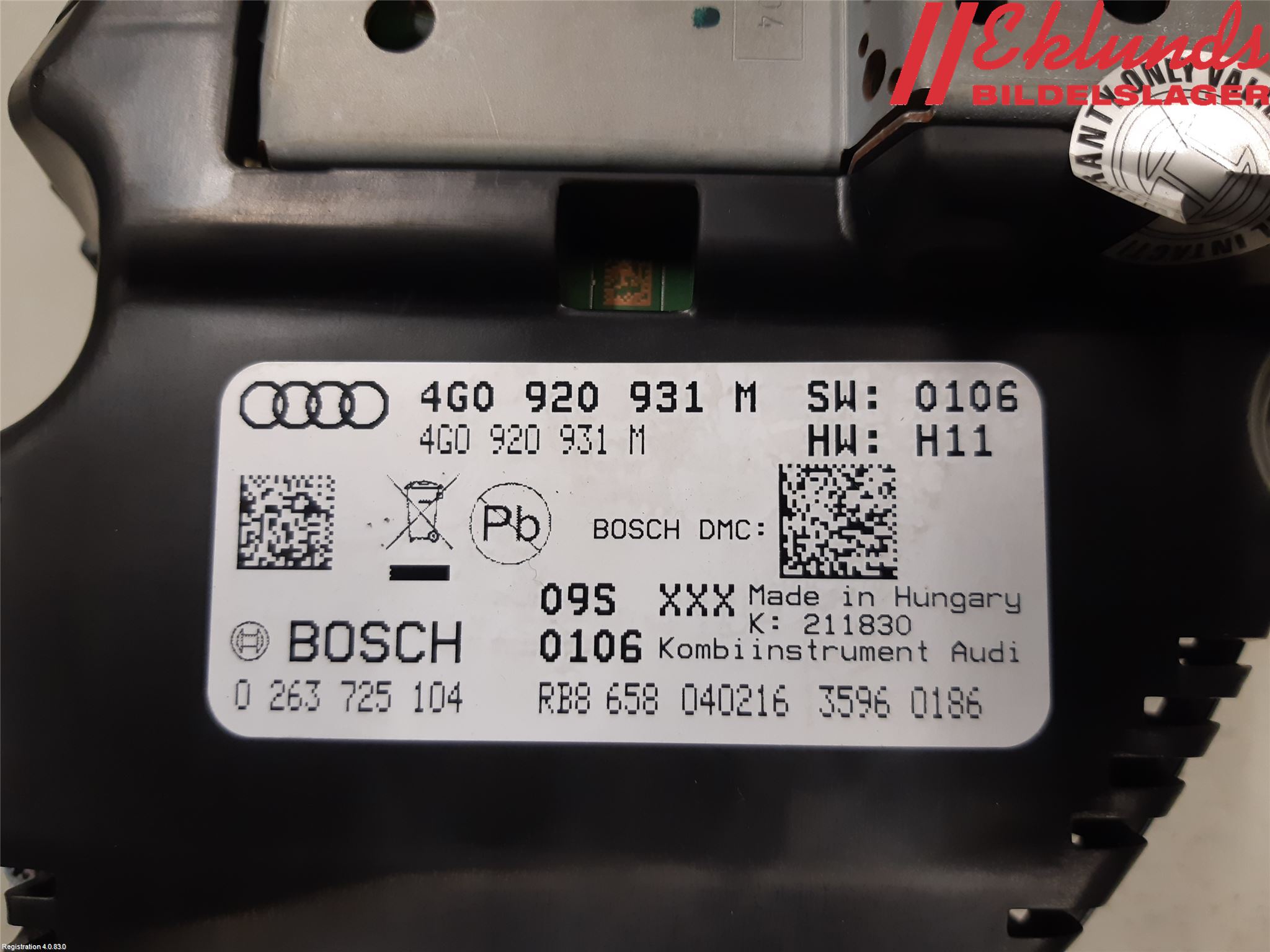 Audi A6/S6 4G 11-18 Instrument Komb