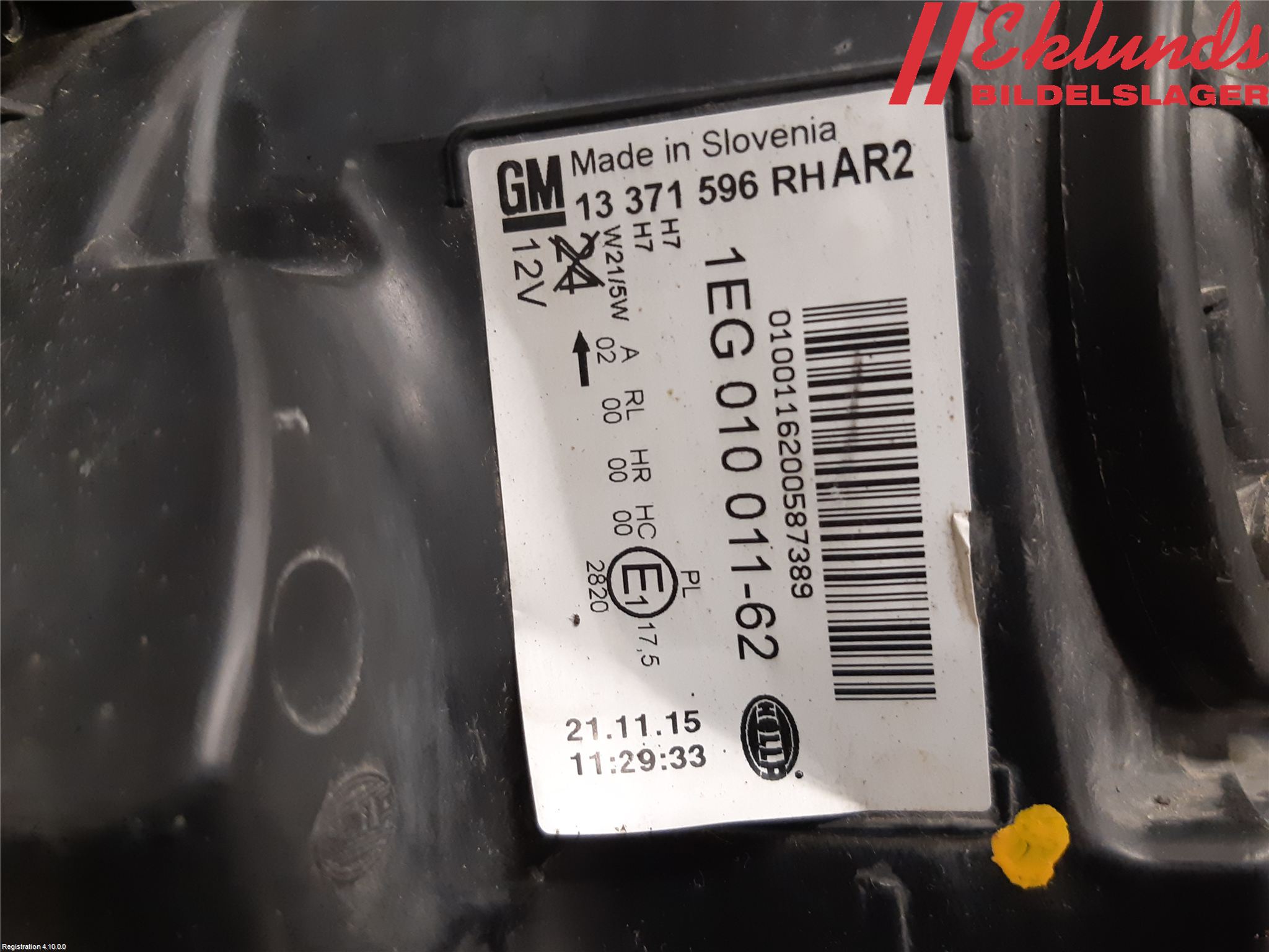 Opel ASTRA J 10-15 Strålkastare Höger