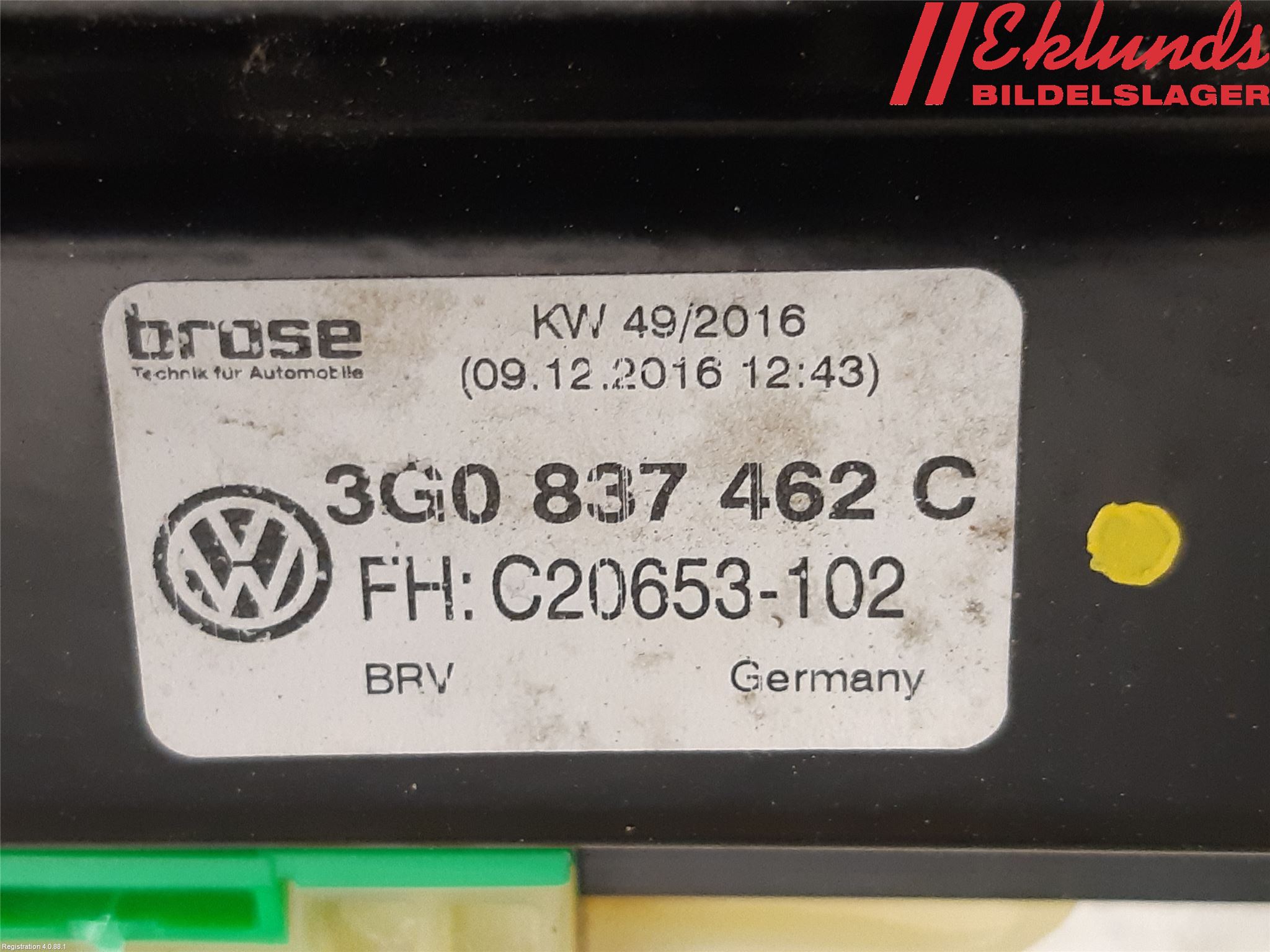 Volkswagen VW PASSAT 15-19 Fönsterhiss El Kompl