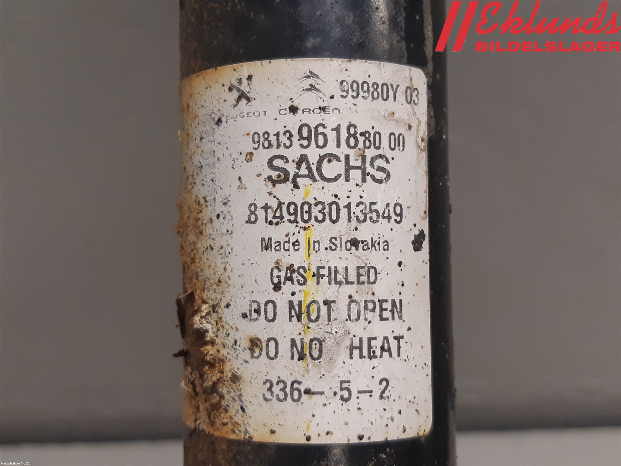 Peugeot EXPERT 15-16 Stötdämpare Bak