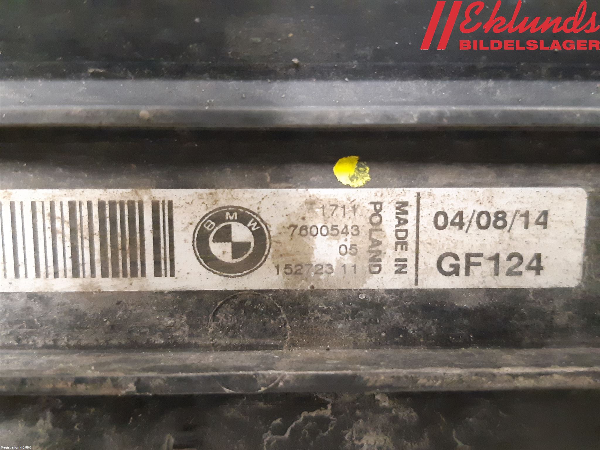 BMW 4 F32/F33/F82/F83 13-20 Kylarfäste-Ram-Balk