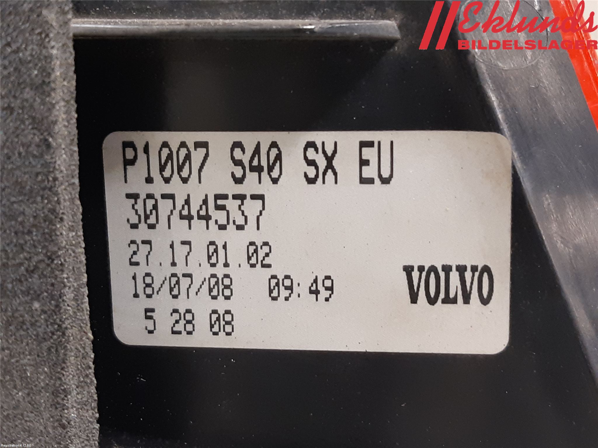 Volvo S40 08-12 Bakljus Vänster