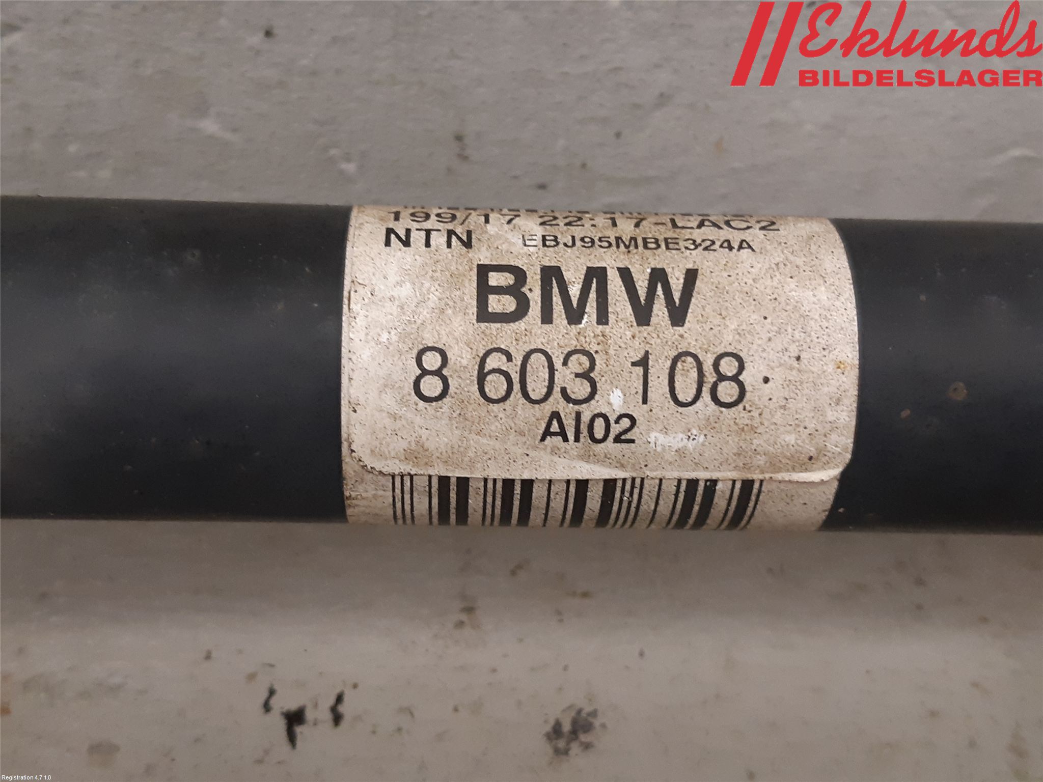 BMW 3 F30/F31/F80 12-19 Drivaxel Bak Höger