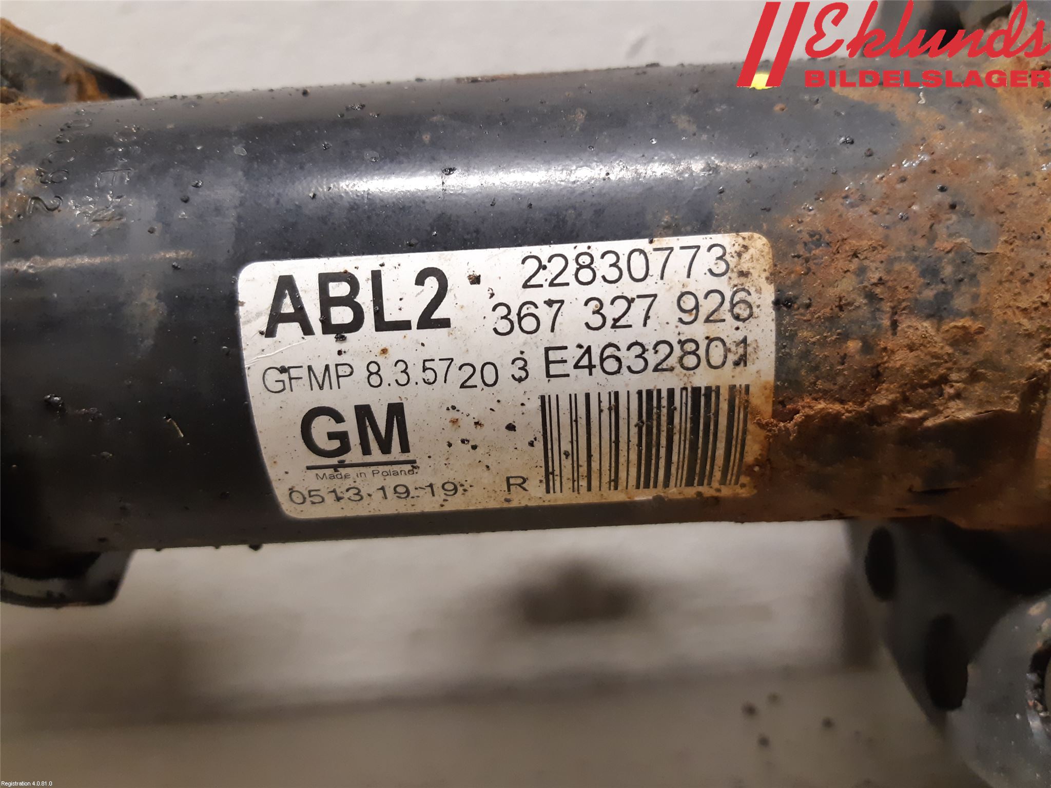 Opel INSIGNIA 09-16 Fjäderben Fram Höger