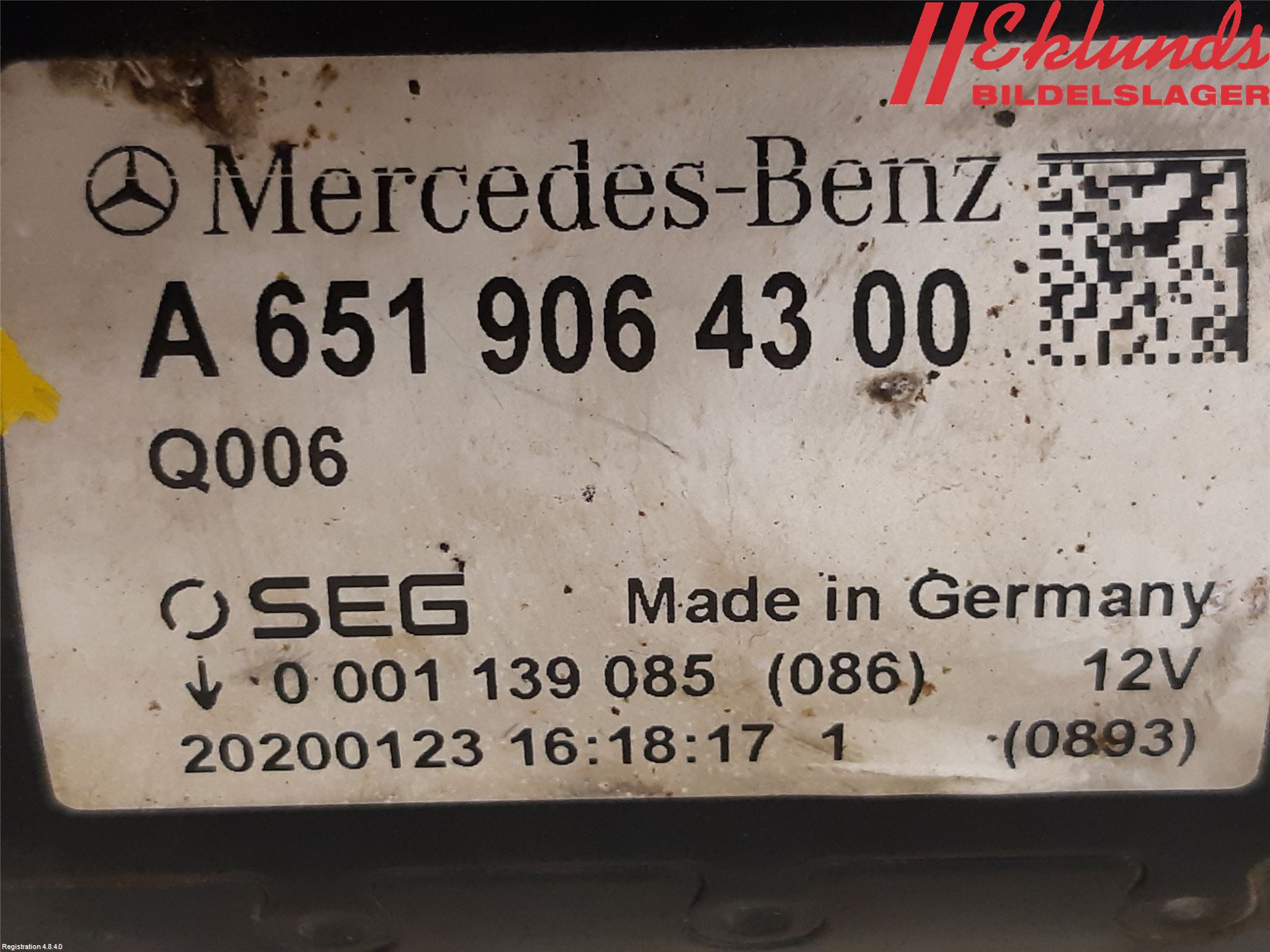 Mercedes-Benz MB SPRINTER (W907/W910) 19- Startmotor Diesel