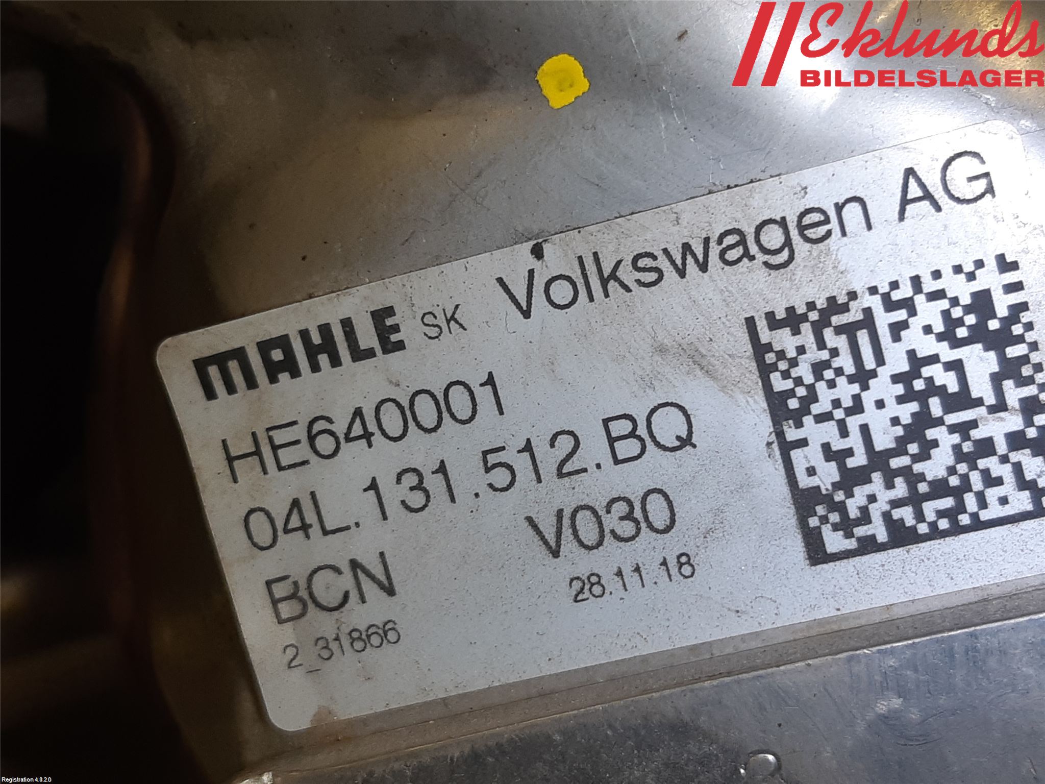 Volkswagen VW PASSAT 15-19 Avgaskylare