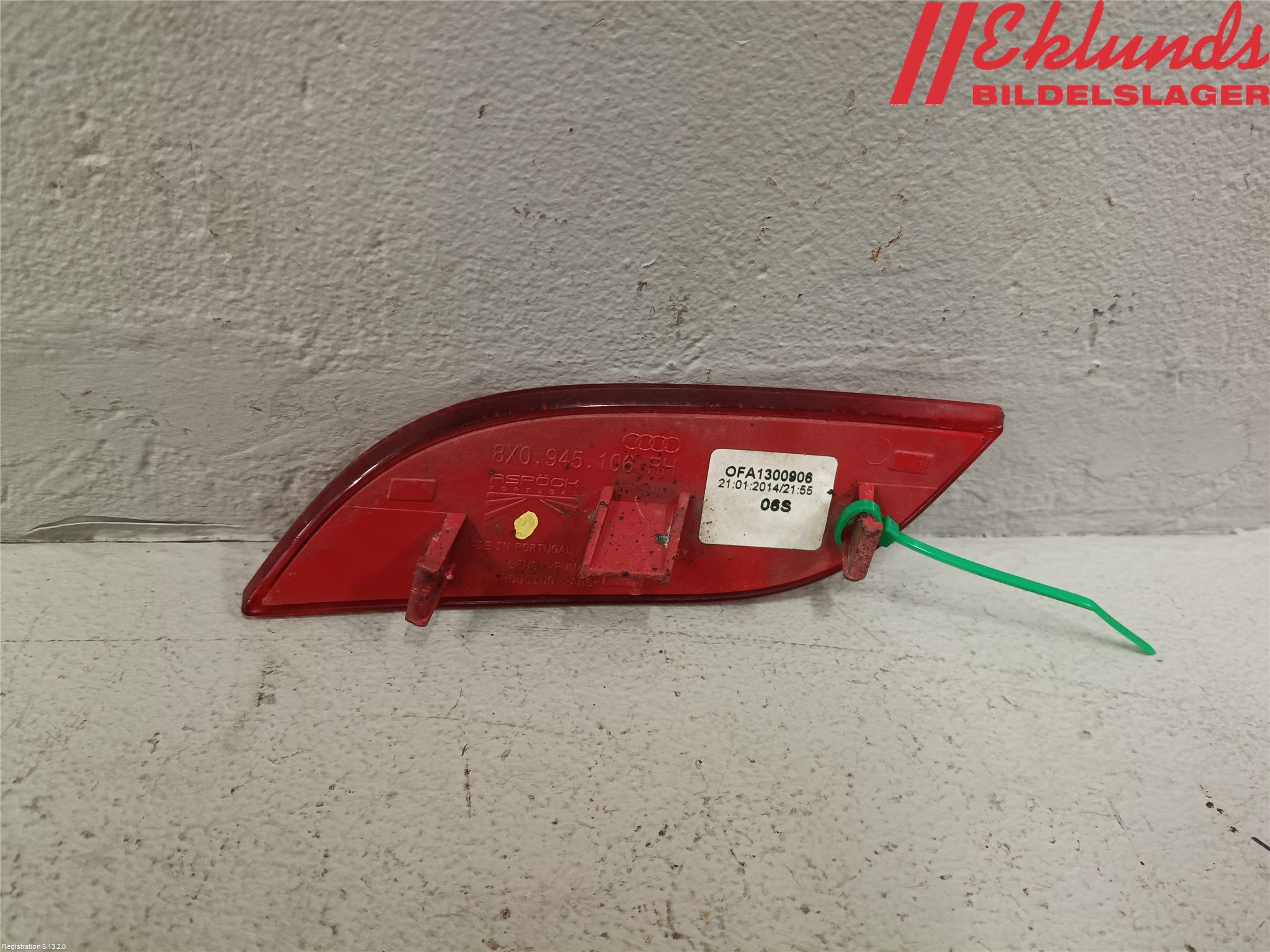 Audi A1/S1 11-18 Dimljus/Reflex Bak