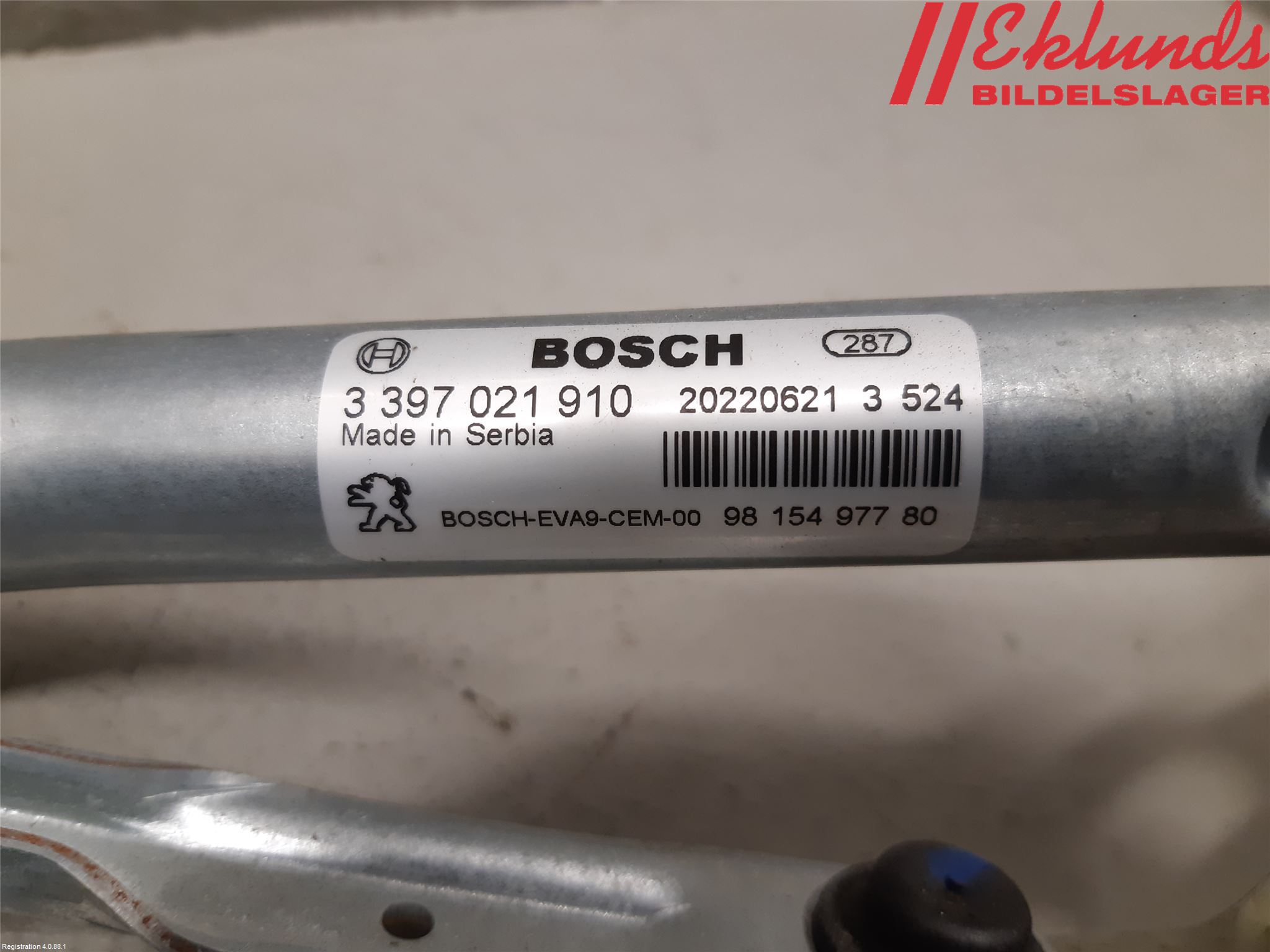 Citroen COTROEN C3 17-24 Torkarmekanism Vindruta