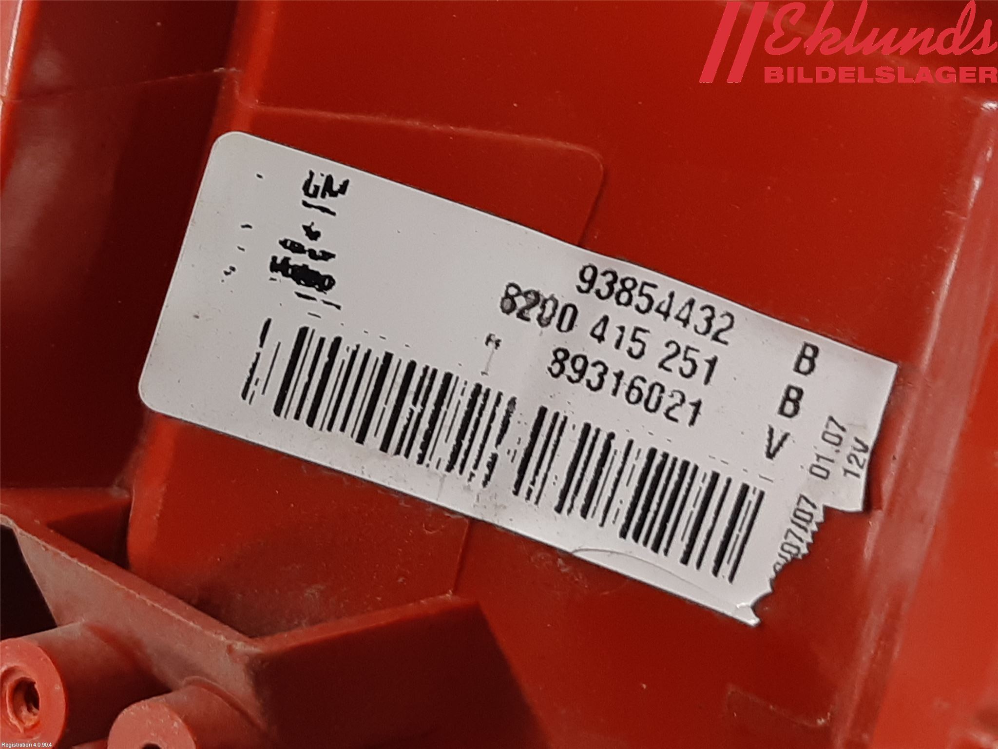 Opel VIVARO 01-14 Bakljus Höger