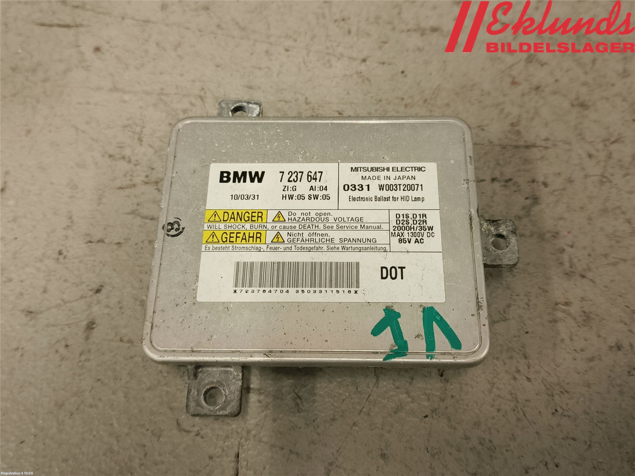 BMW 3 E90/91 SED/TOU 05-12 Styrenhet Strålkastare