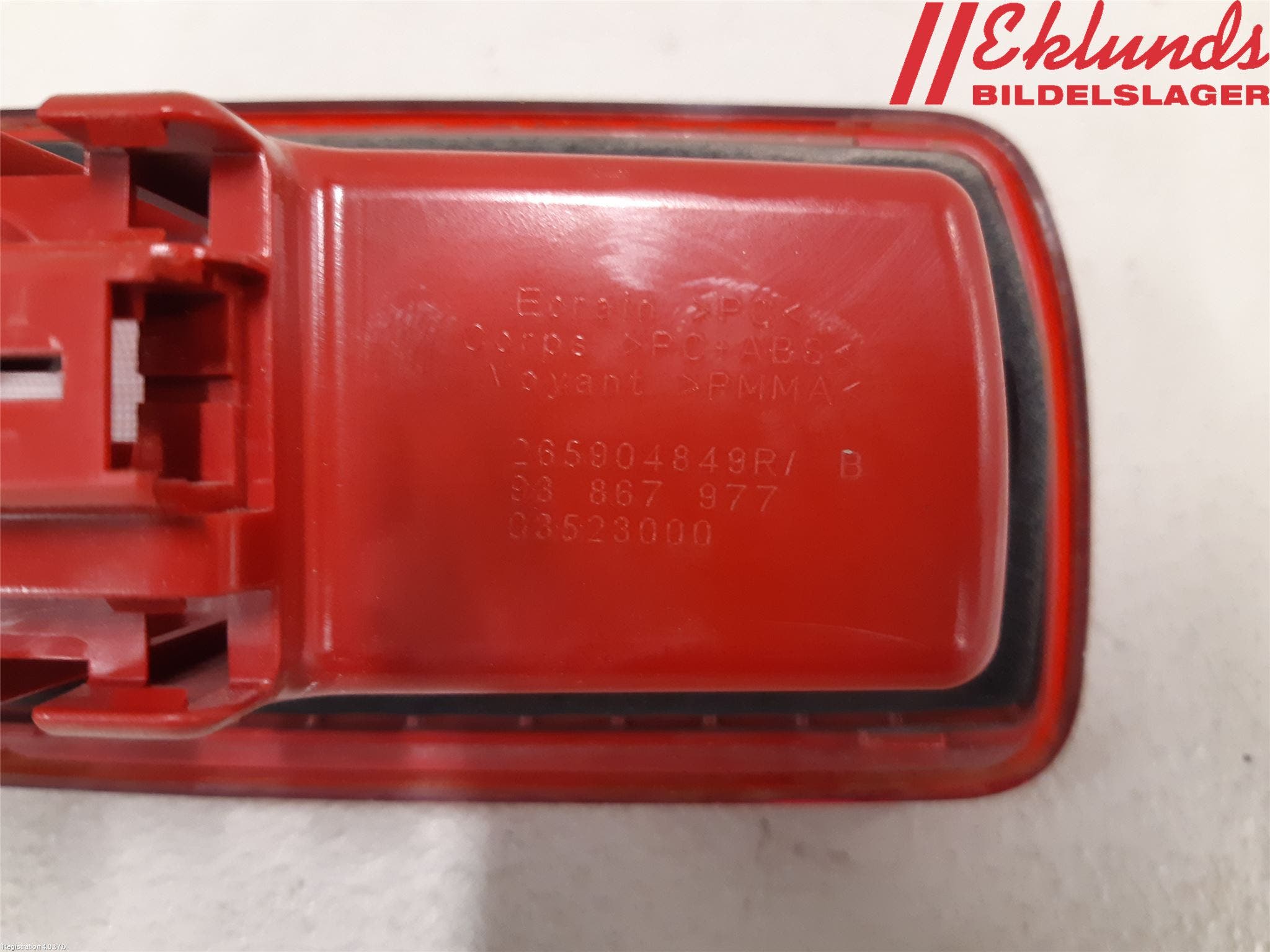 Opel VIVARO 15-19 Bromsljus Bakruta