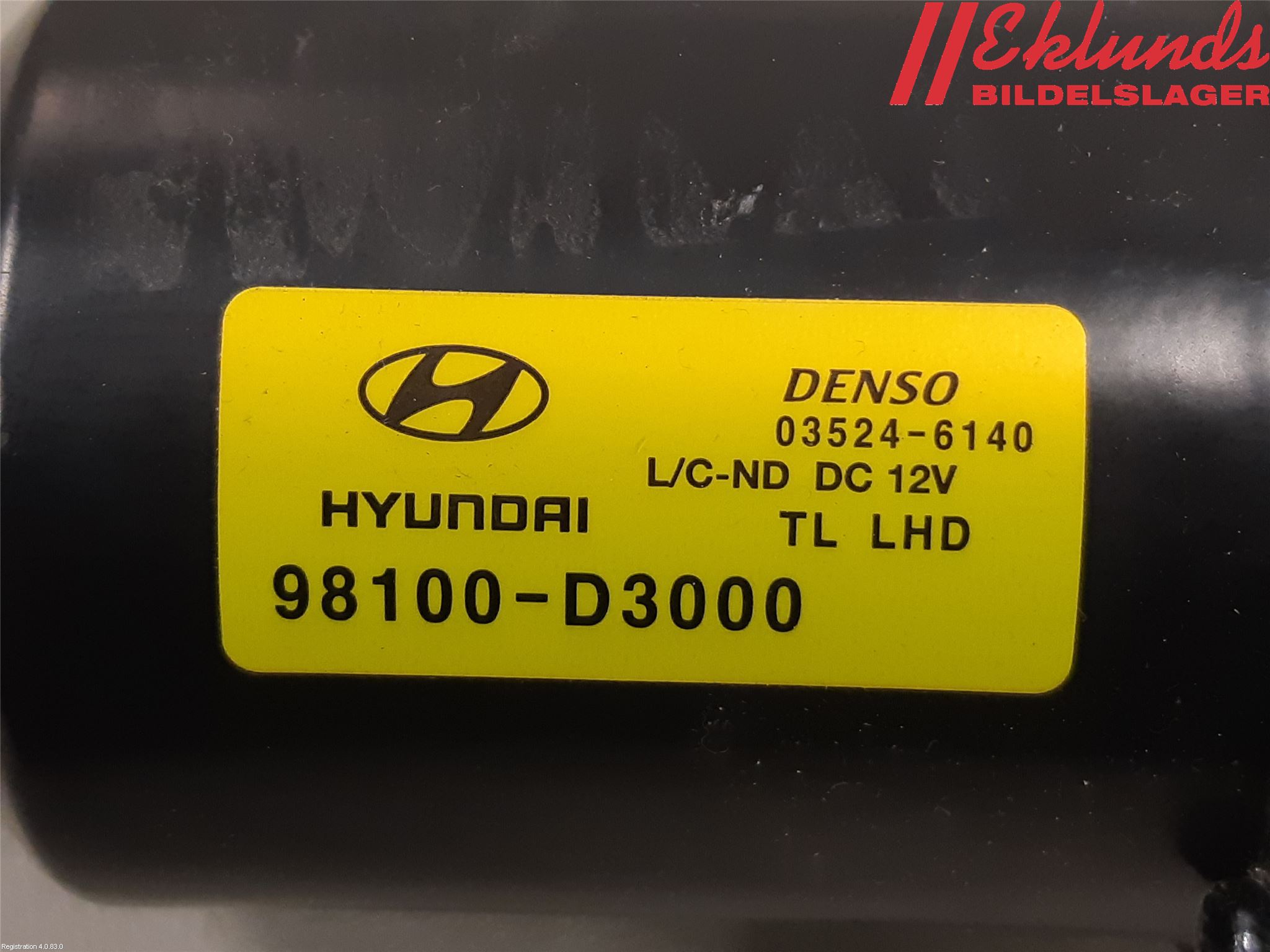 Hyundai TUCSON 05- Torkarmotor Vindruta