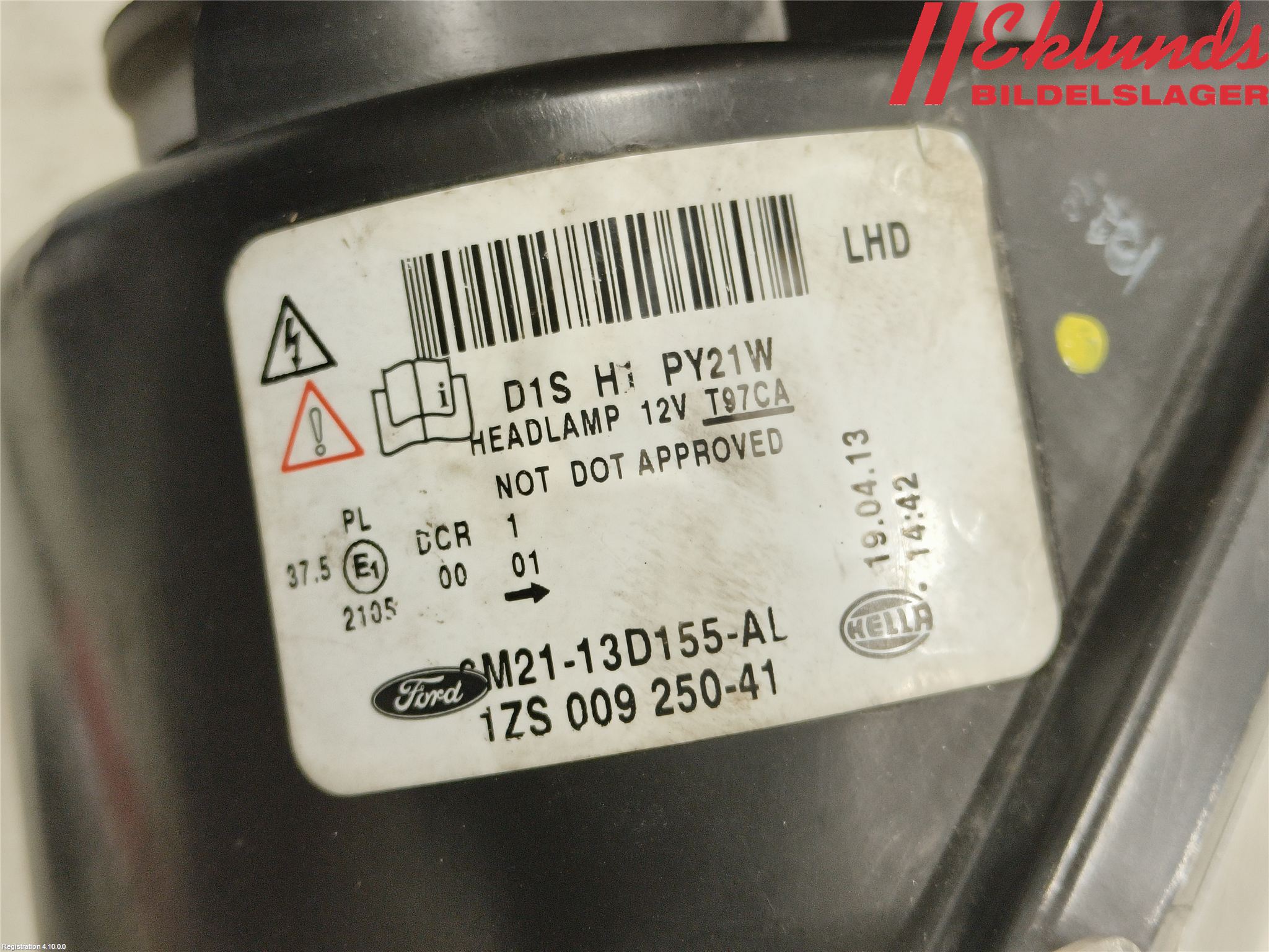 Ford S-MAX 06-15 Strålkastare Vänster