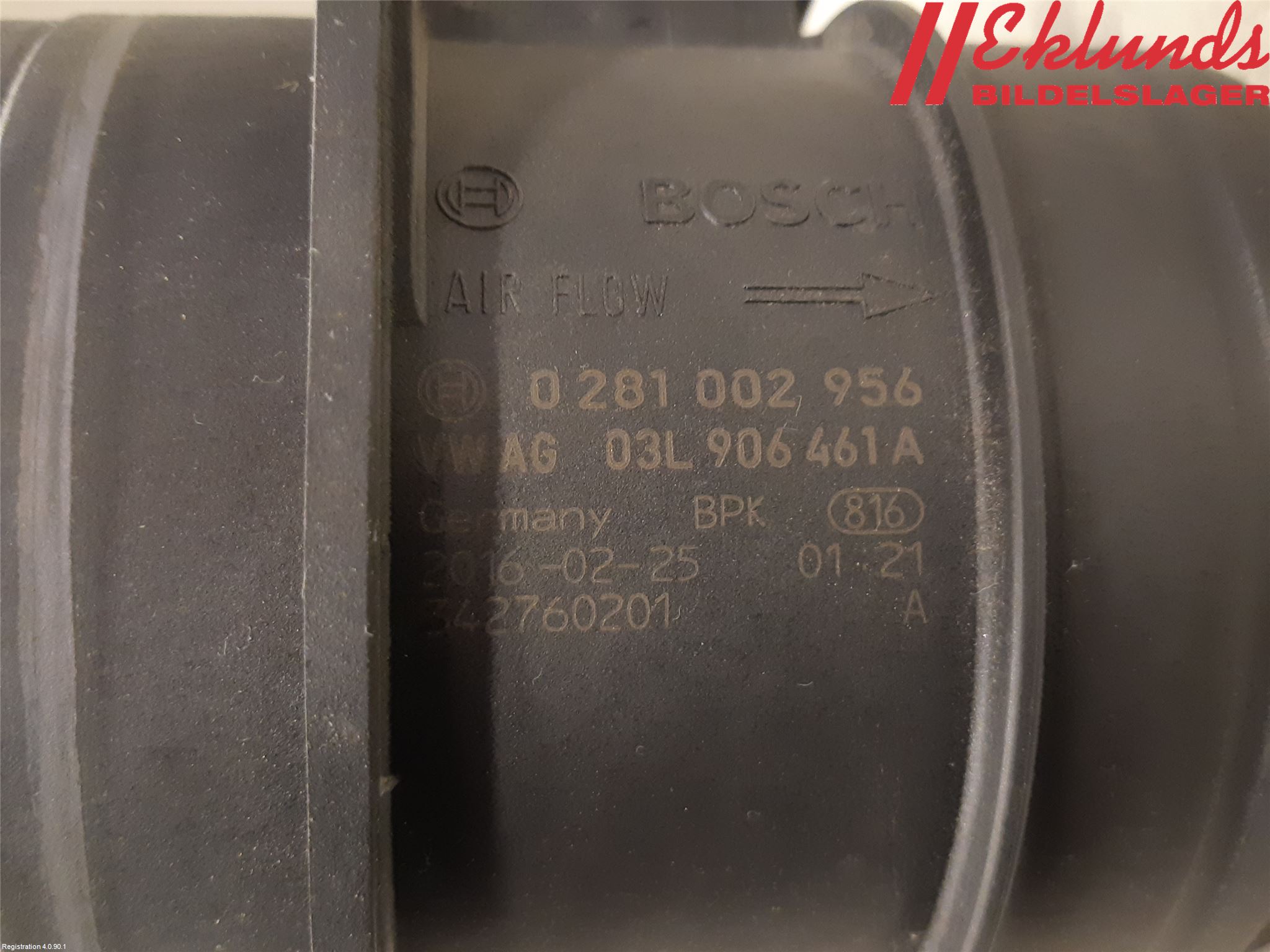 Volkswagen VW PASSAT 15-19 Injluftmassamätare