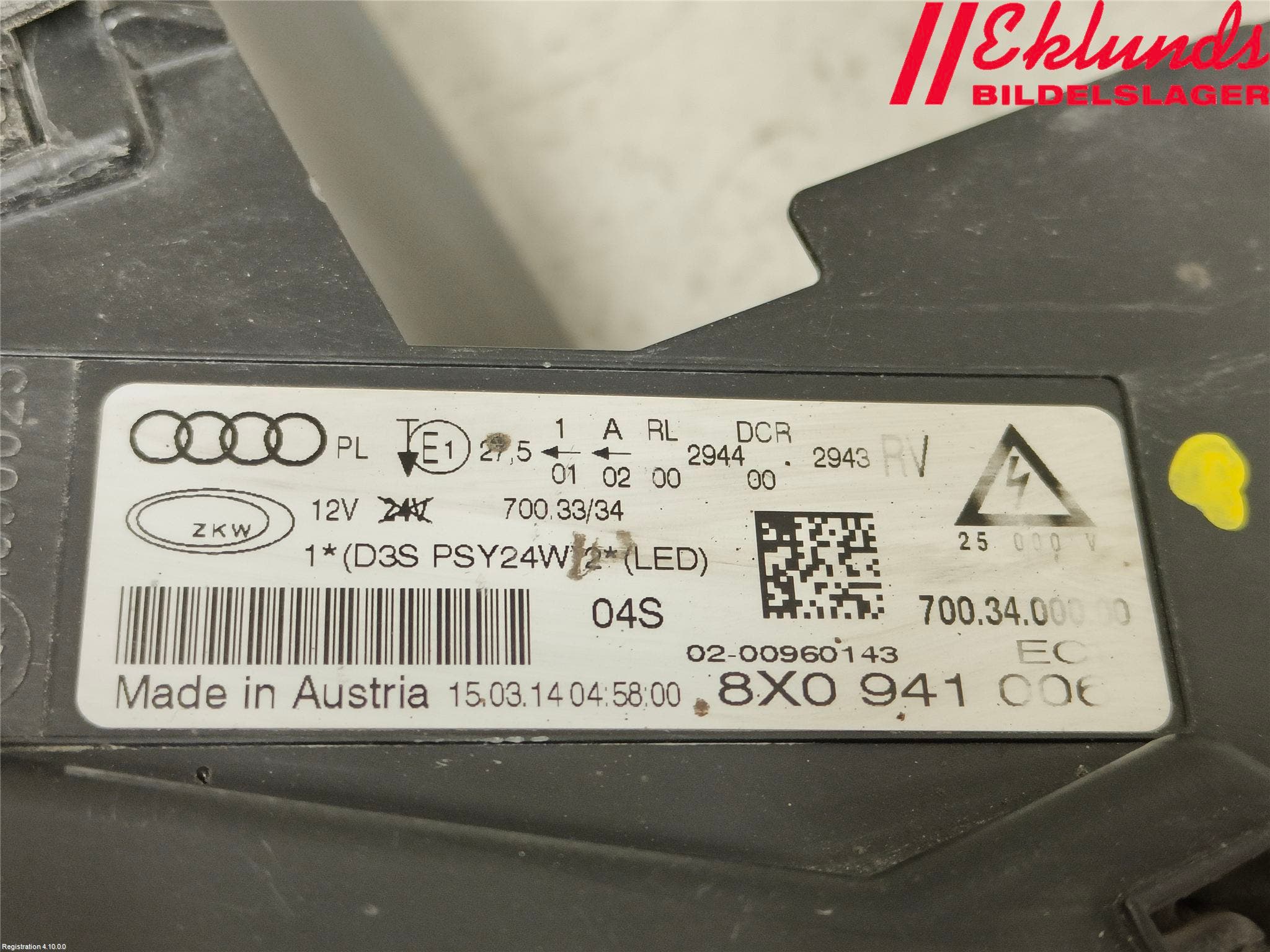 Audi A1/S1 11-18 Strålkastare Höger