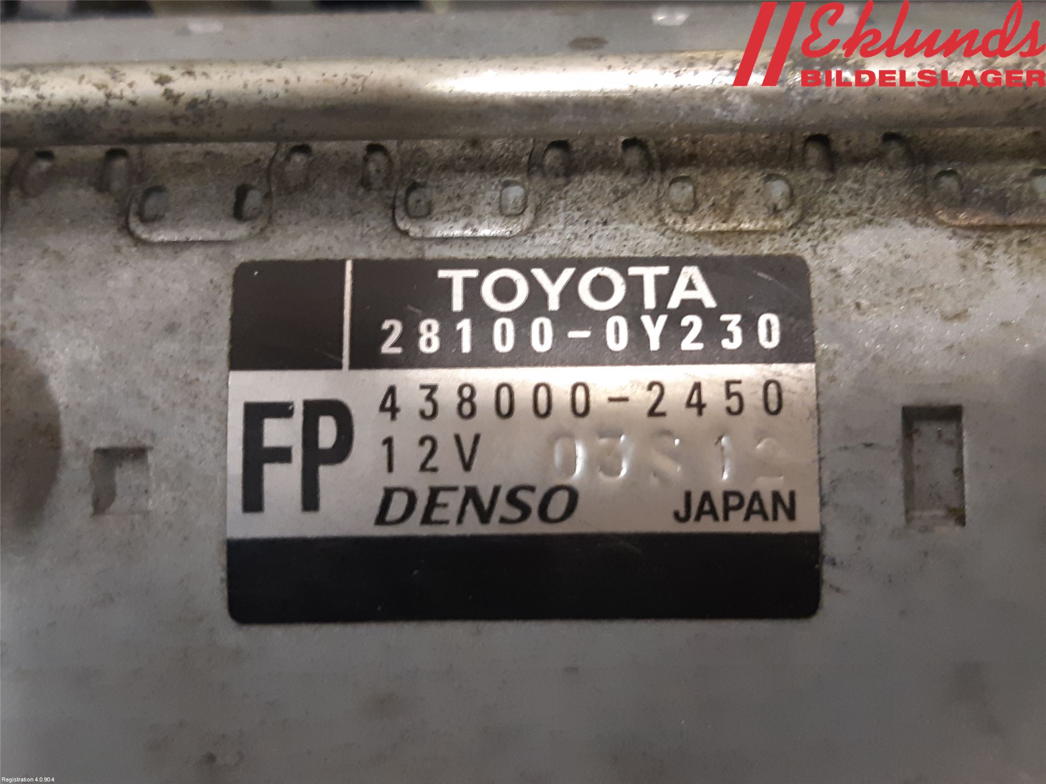 Toyota AURIS 13-19 Startmotor