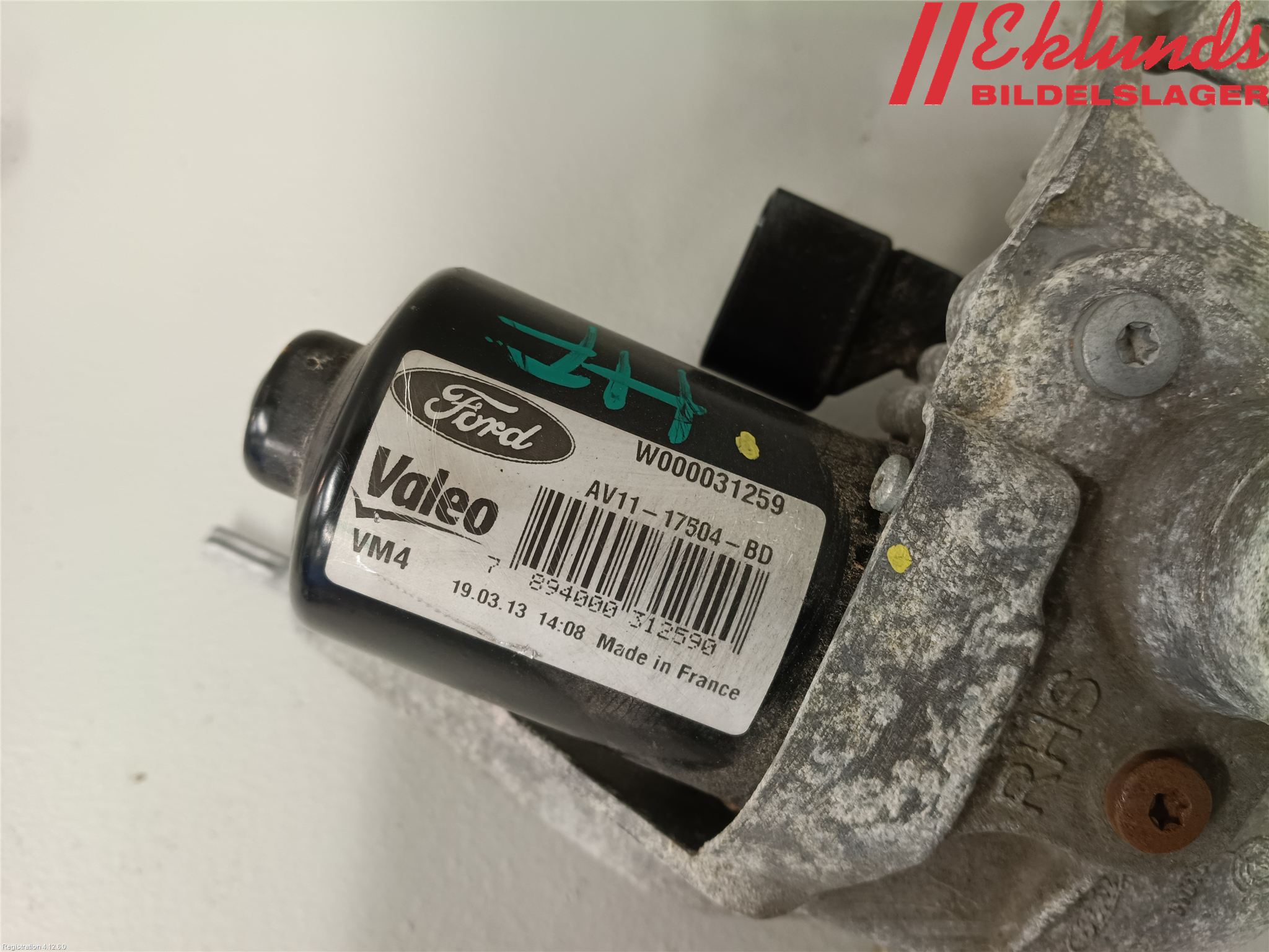 Ford B-MAX 12-17 Torkarmotor Vindruta