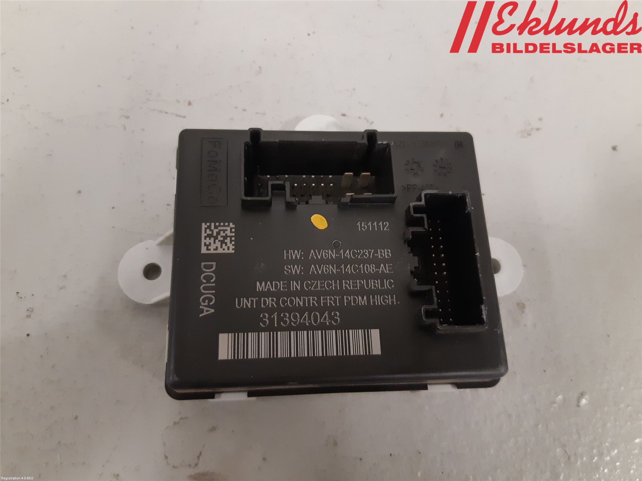 Volvo V40 12-19 Styrenhet Dörr