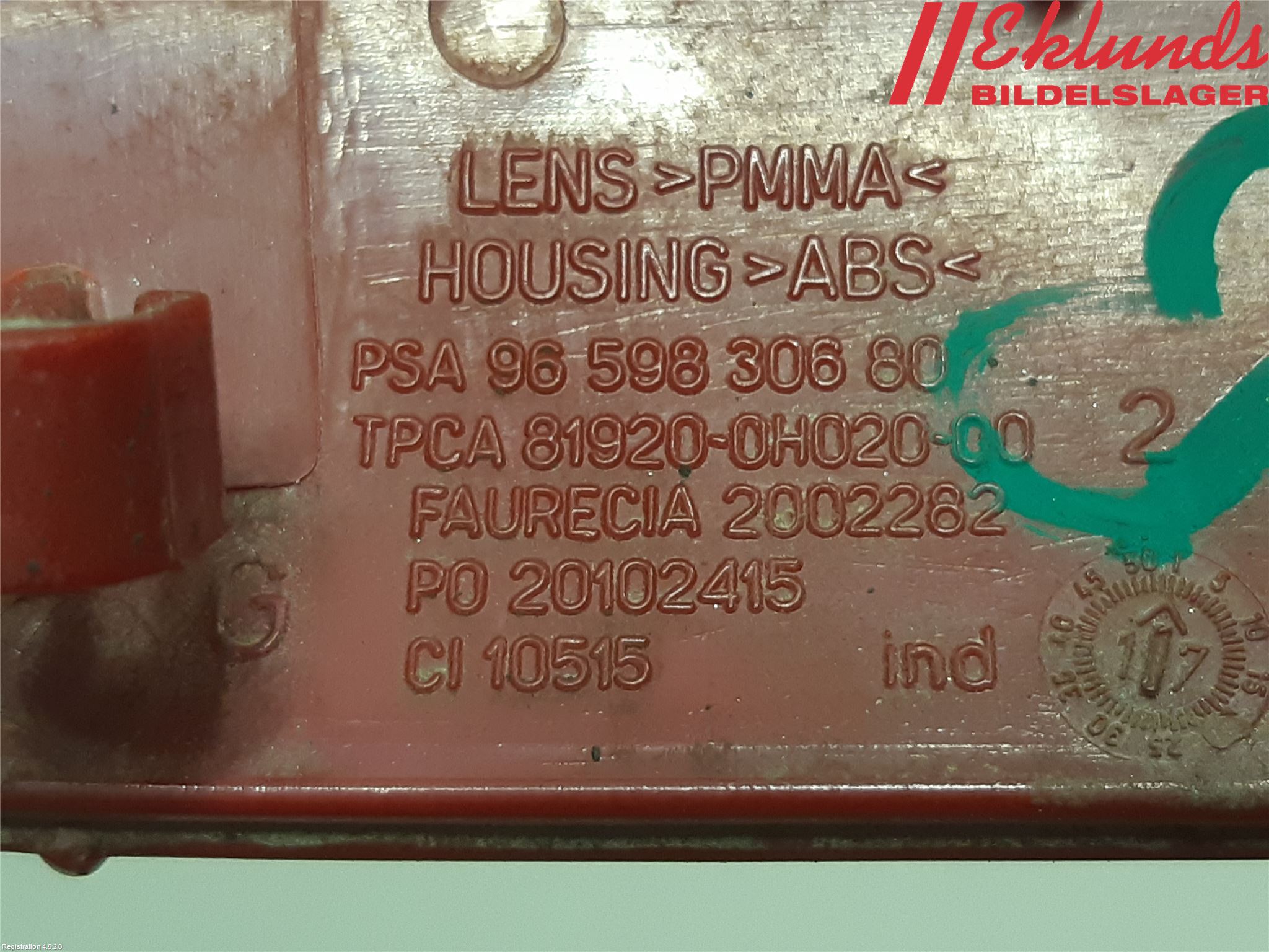 Toyota PROACE II 16- Dimljus/Reflex Bak