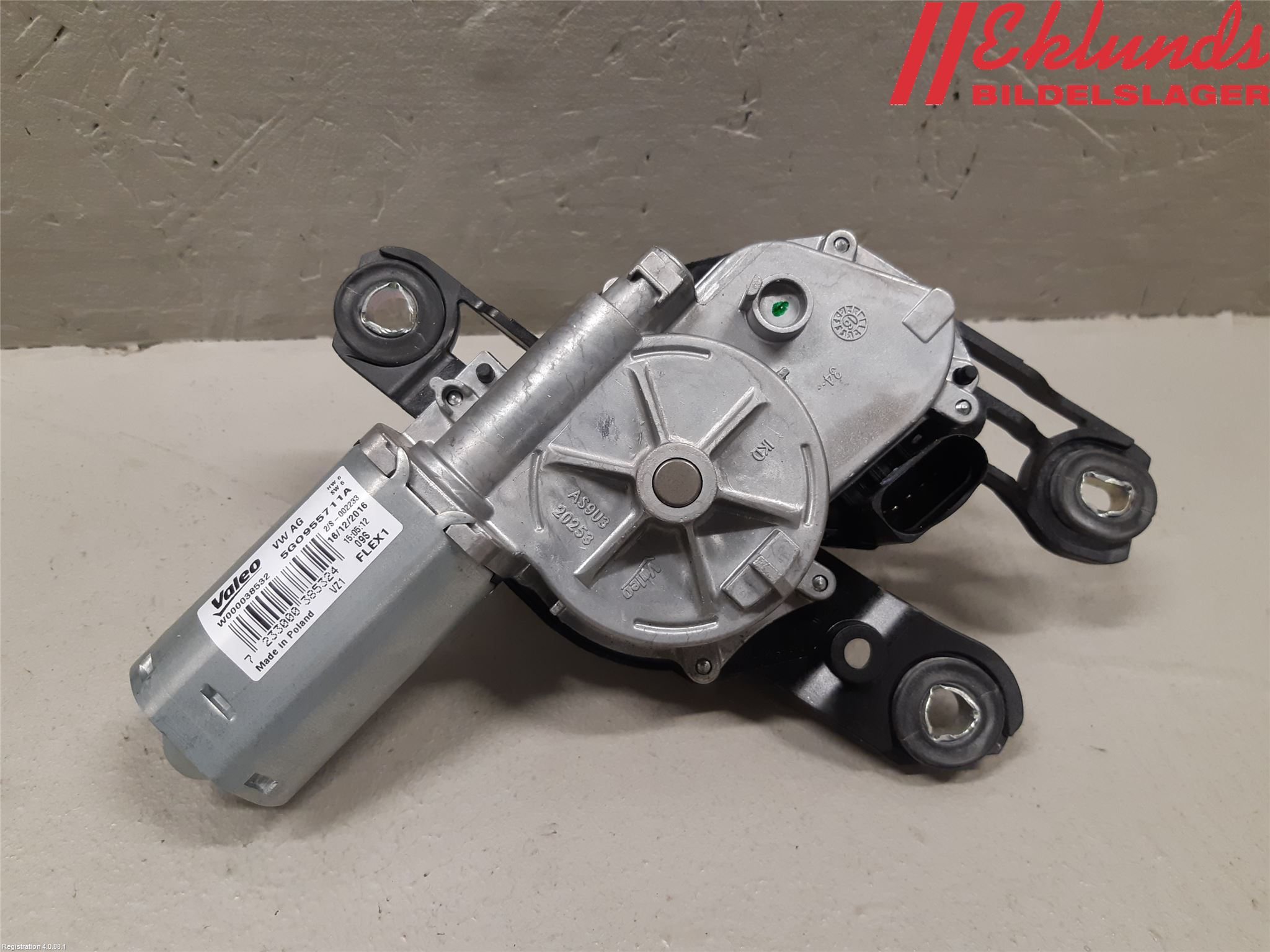 Volkswagen VW PASSAT 15-19 Torkarmotor Baklucka