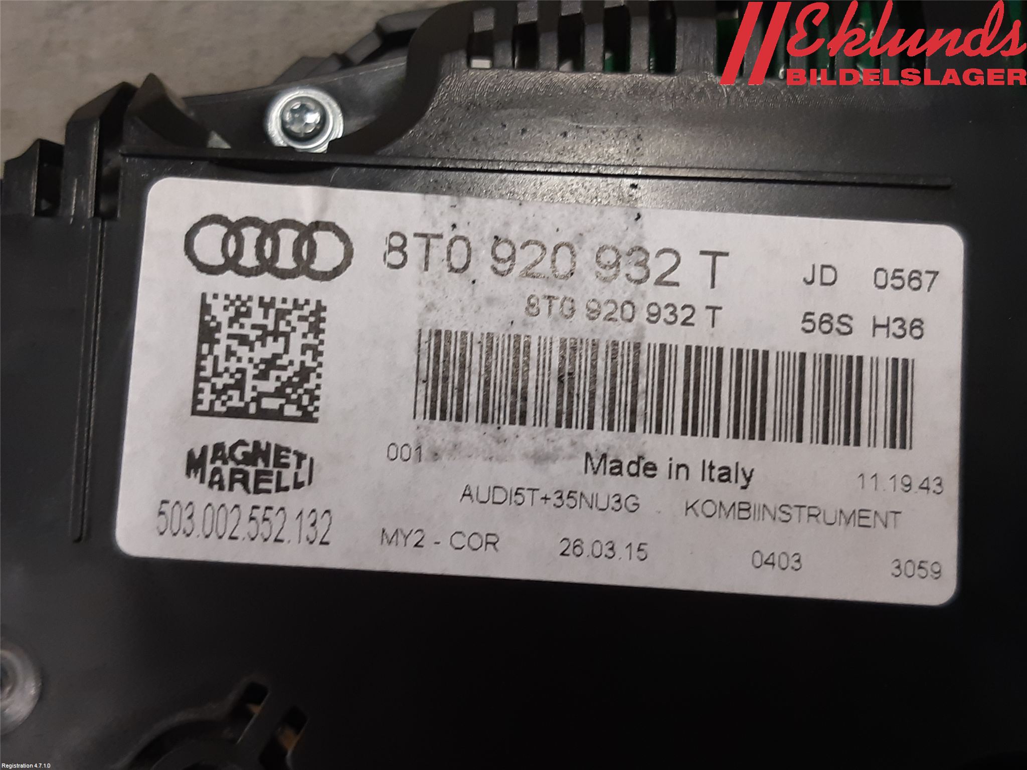 Audi A5 07-16 Instrument Komb