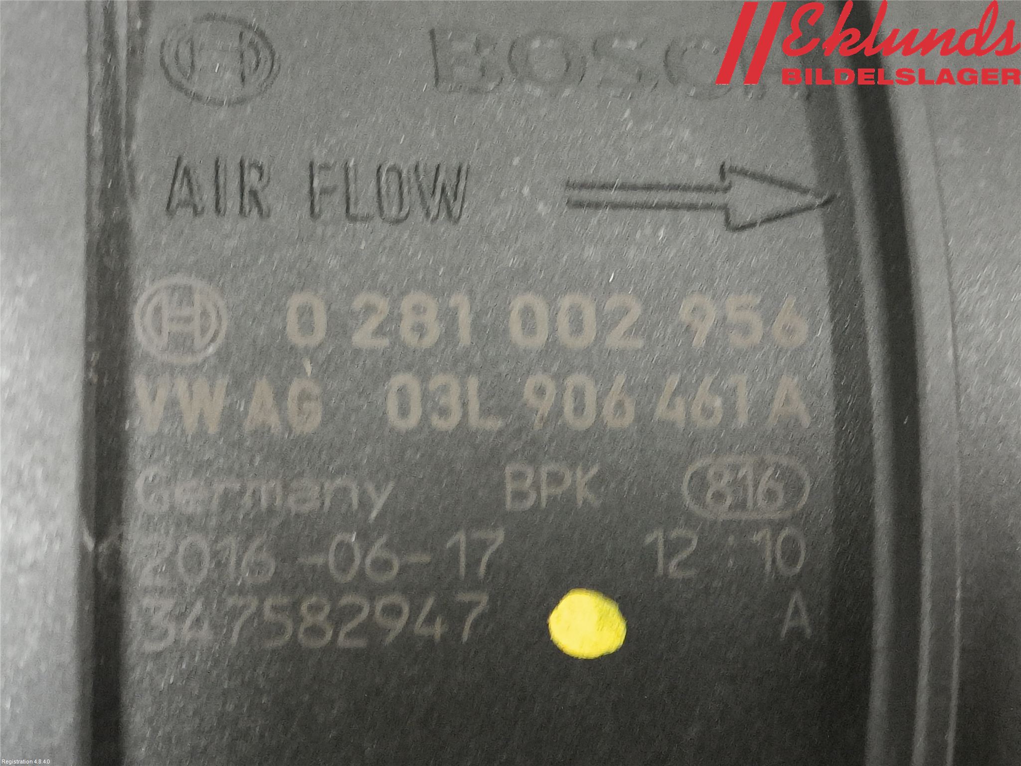 Audi A4/S4 B9 16-19 Injluftmassamätare