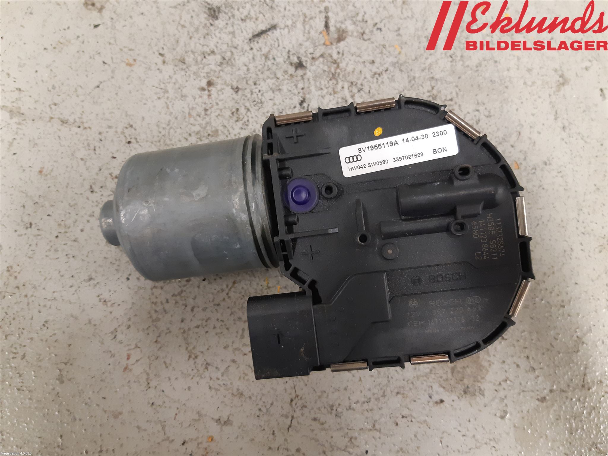 Audi A3/S3 8V 13-20 Torkarmotor Vindruta