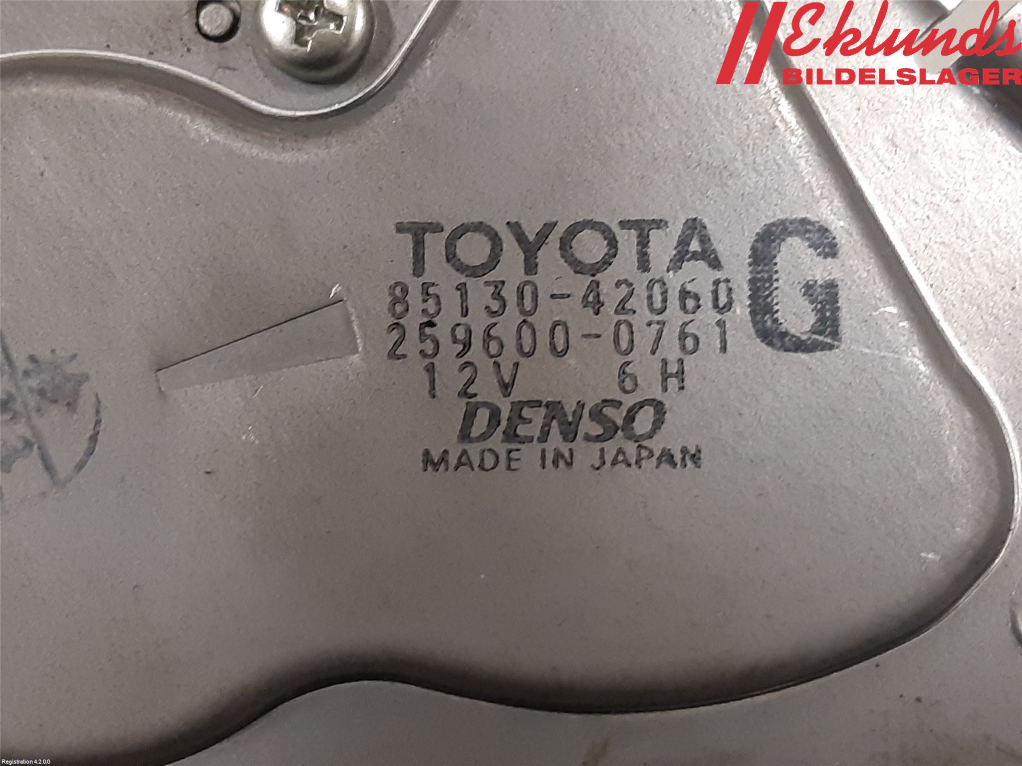 Toyota RAV 4 06-12 Torkarmotor Baklucka