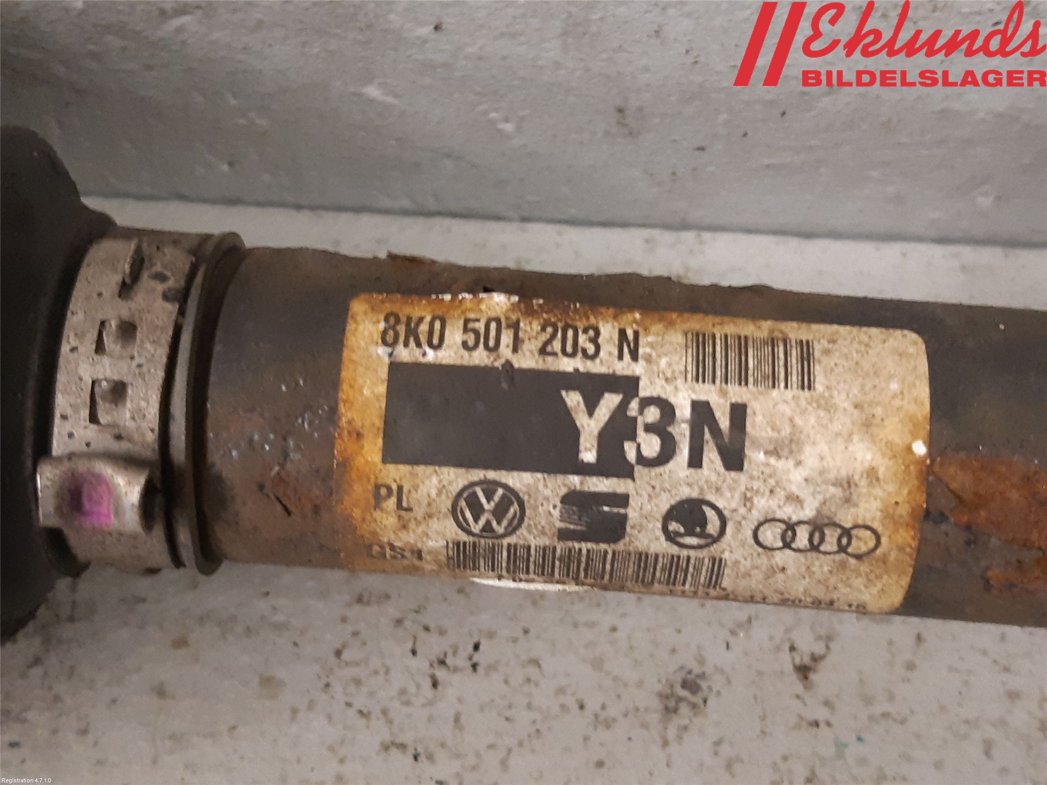 Audi A5 07-16 Drivaxel Bak Höger