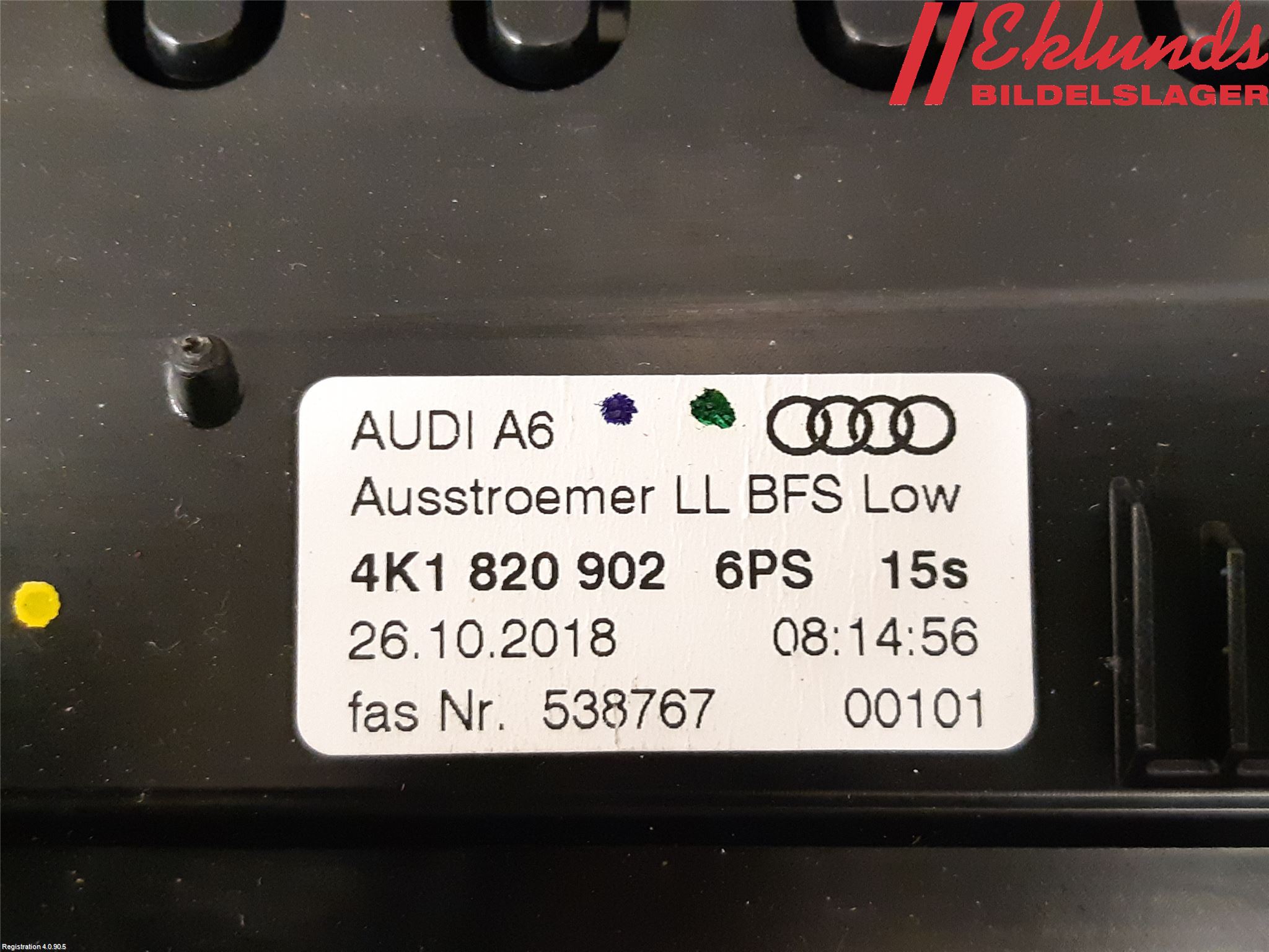 Audi A6 F2/C8 19- Defrosterkanal-Munstycke
