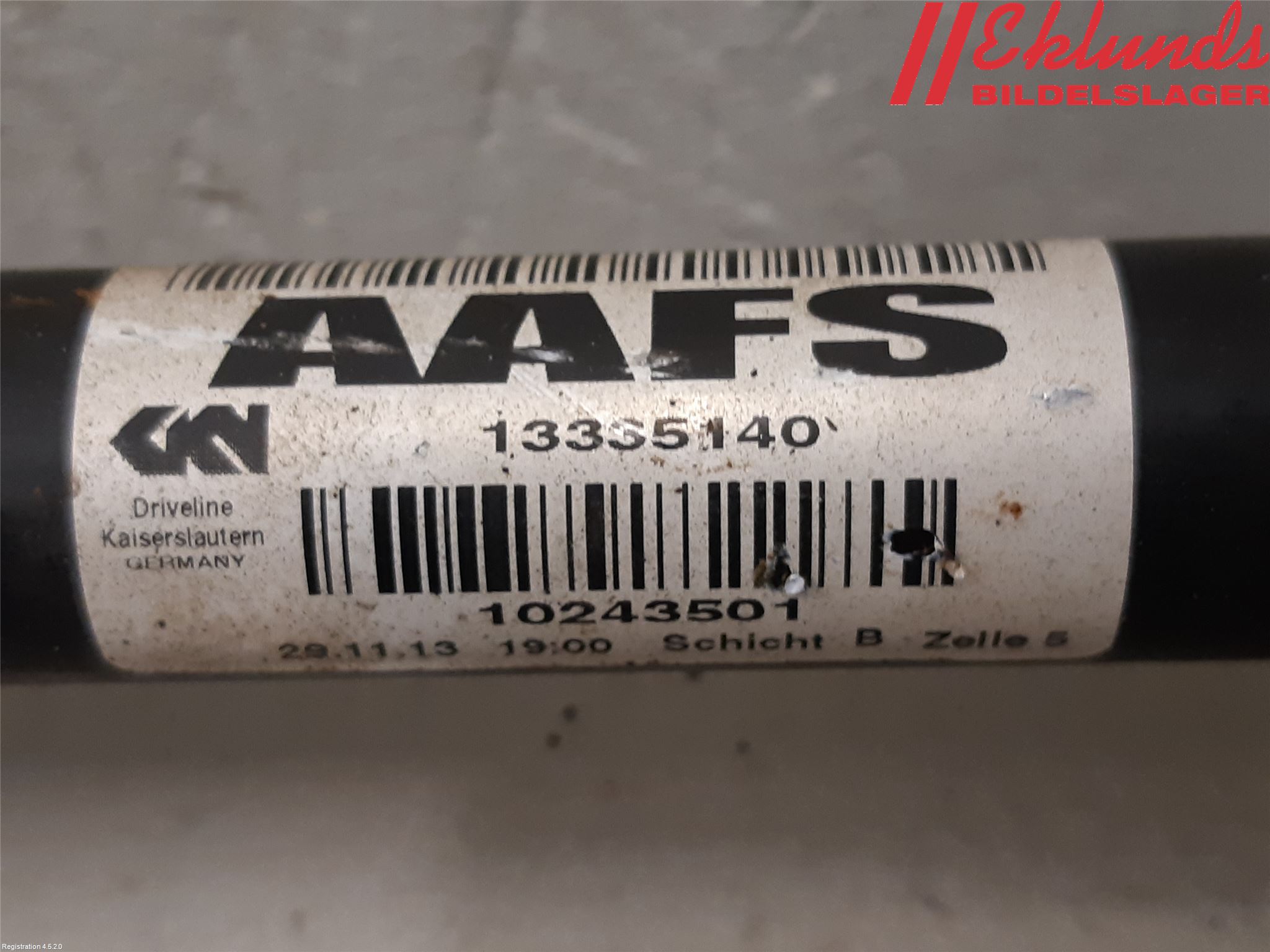 Opel ASTRA J 10-15 Drivaxel Fram Vänster