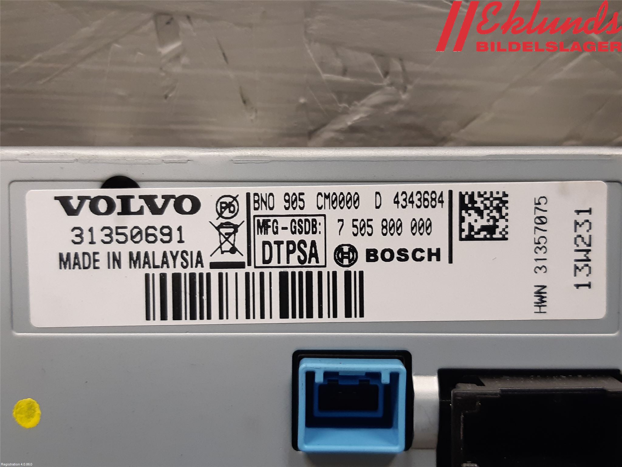 Volvo V60 11-13 Cd Radio - Multimediapanel